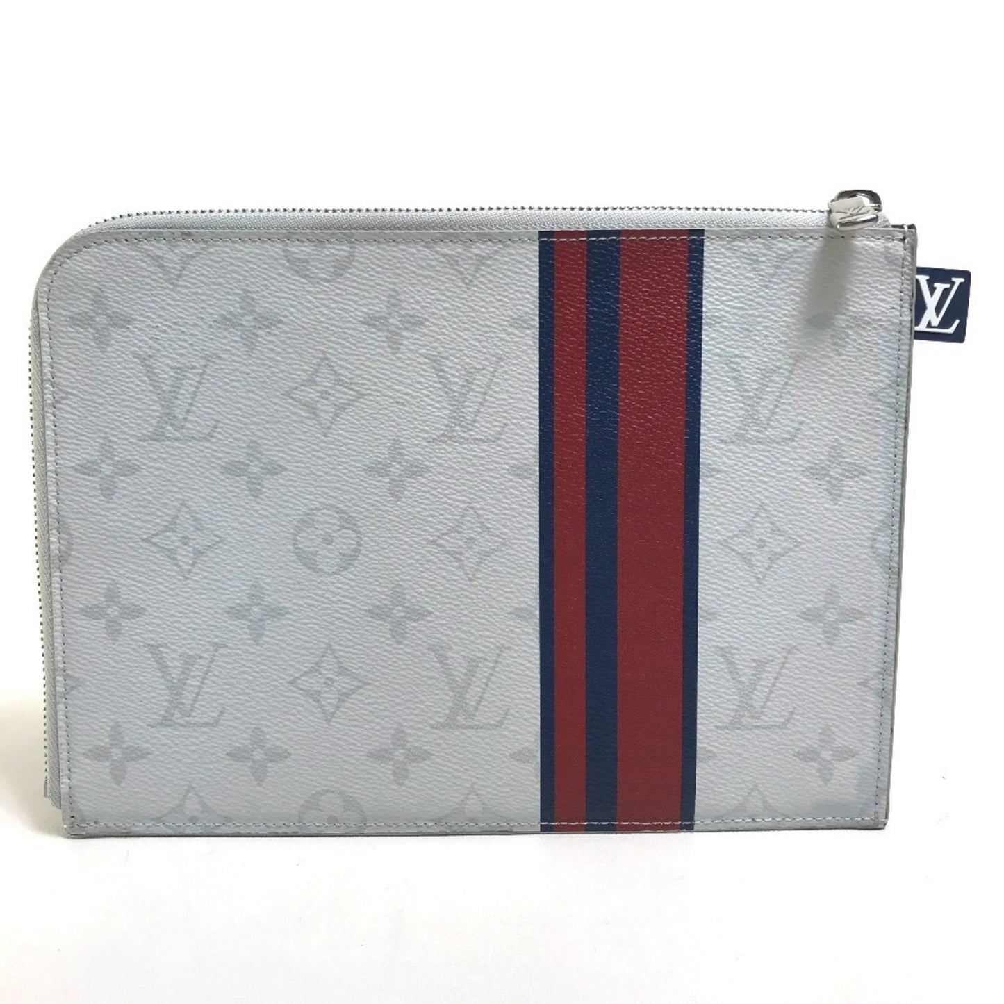 Louis Vuitton Pochette Jour, White, Canvas, clutch