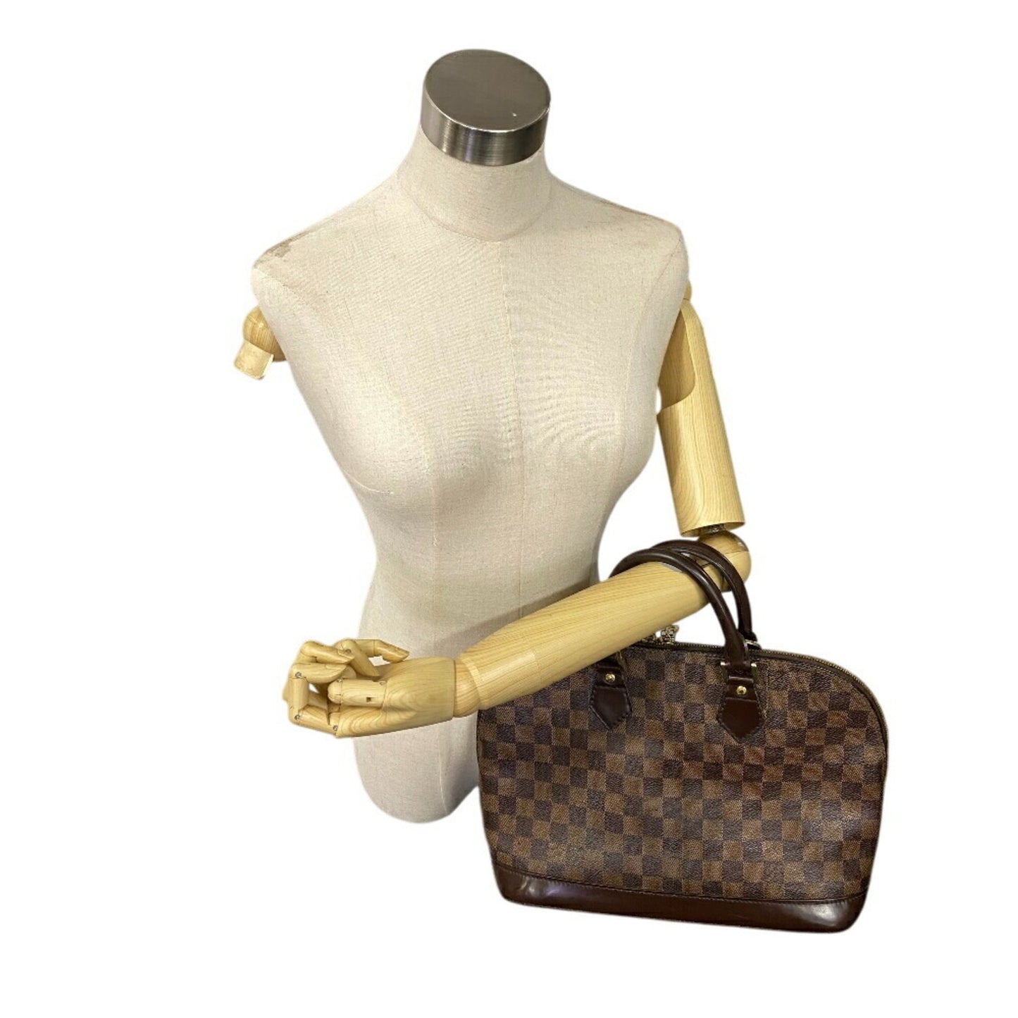 Louis Vuitton Alma, Brown, Canvas, handbag