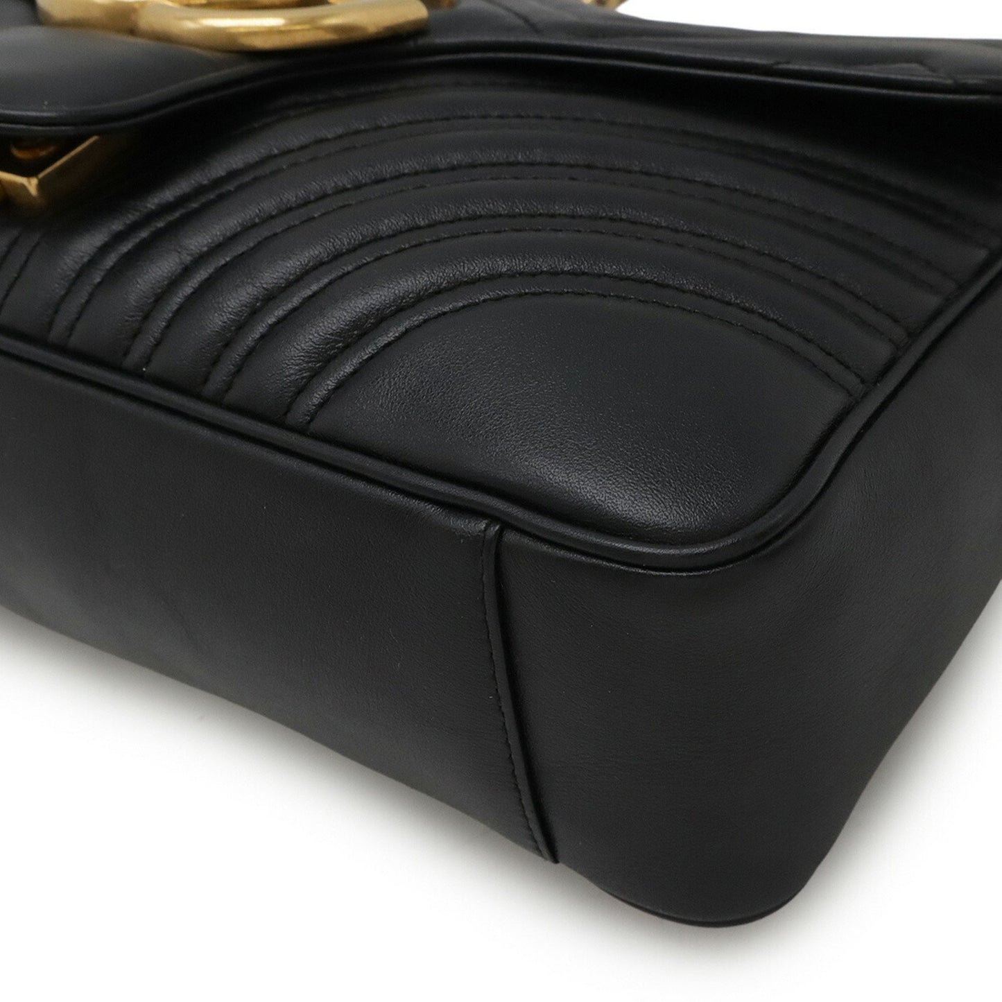 Gucci Marmont, Black, Leather, shoulder