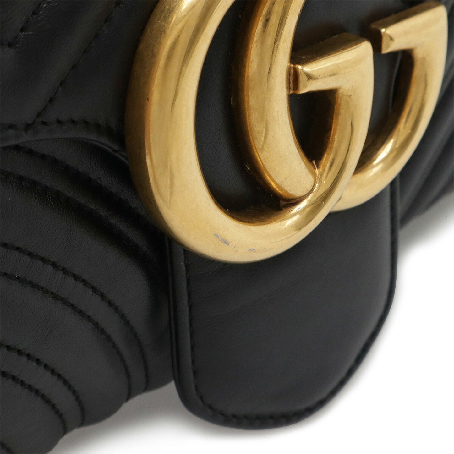 Gucci Marmont, Black, Leather, shoulder