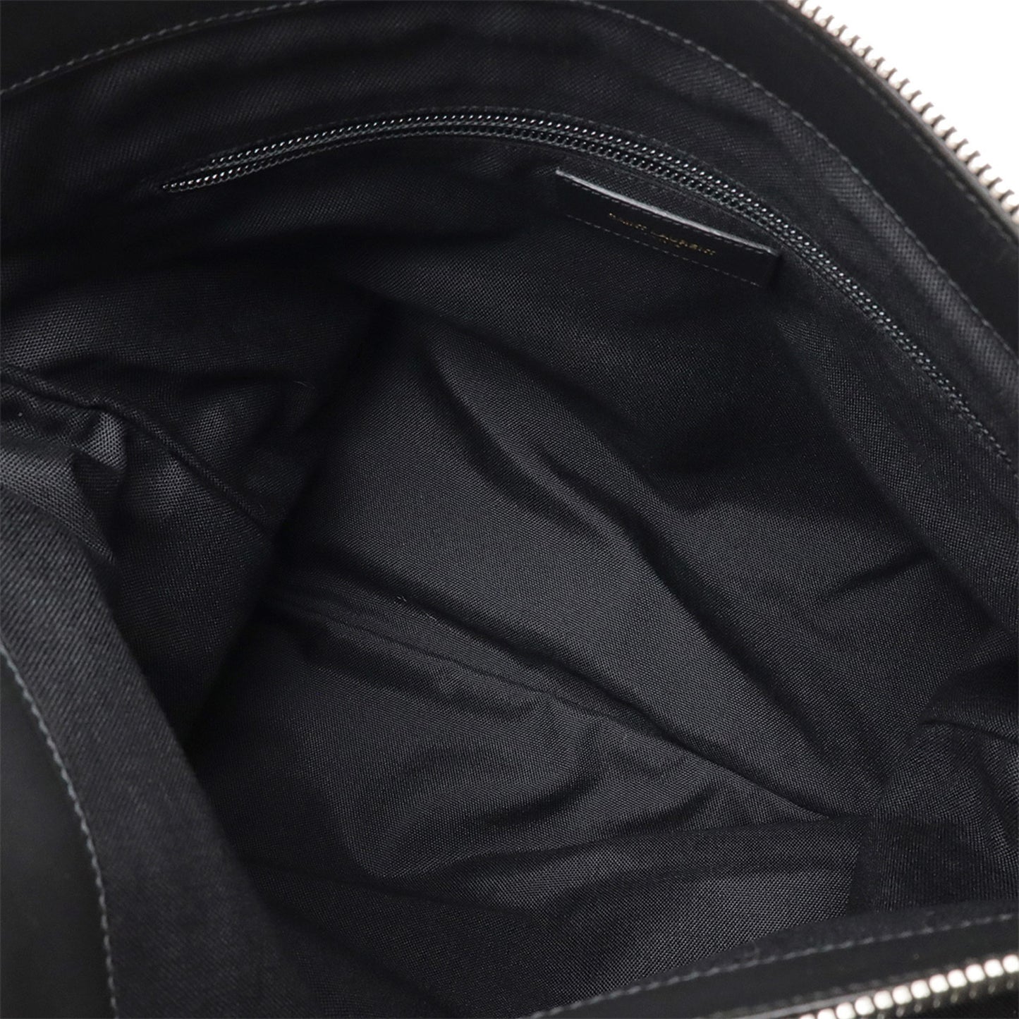 Saint Laurent -, Black, "CANVAS, LEATHER", shoulder