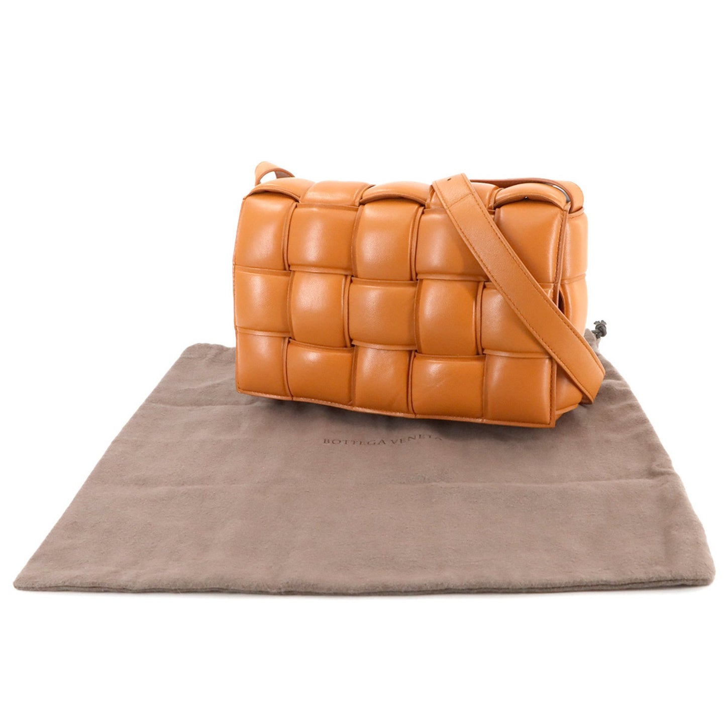Bottega Veneta Cassette, Orange, Leather, shoulder