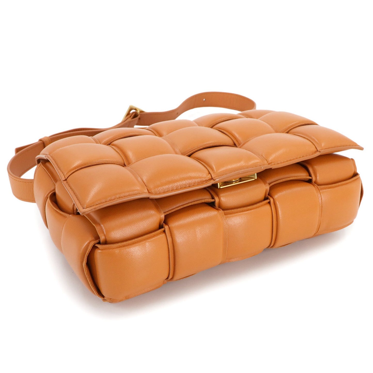 Bottega Veneta Cassette, Orange, Leather, shoulder