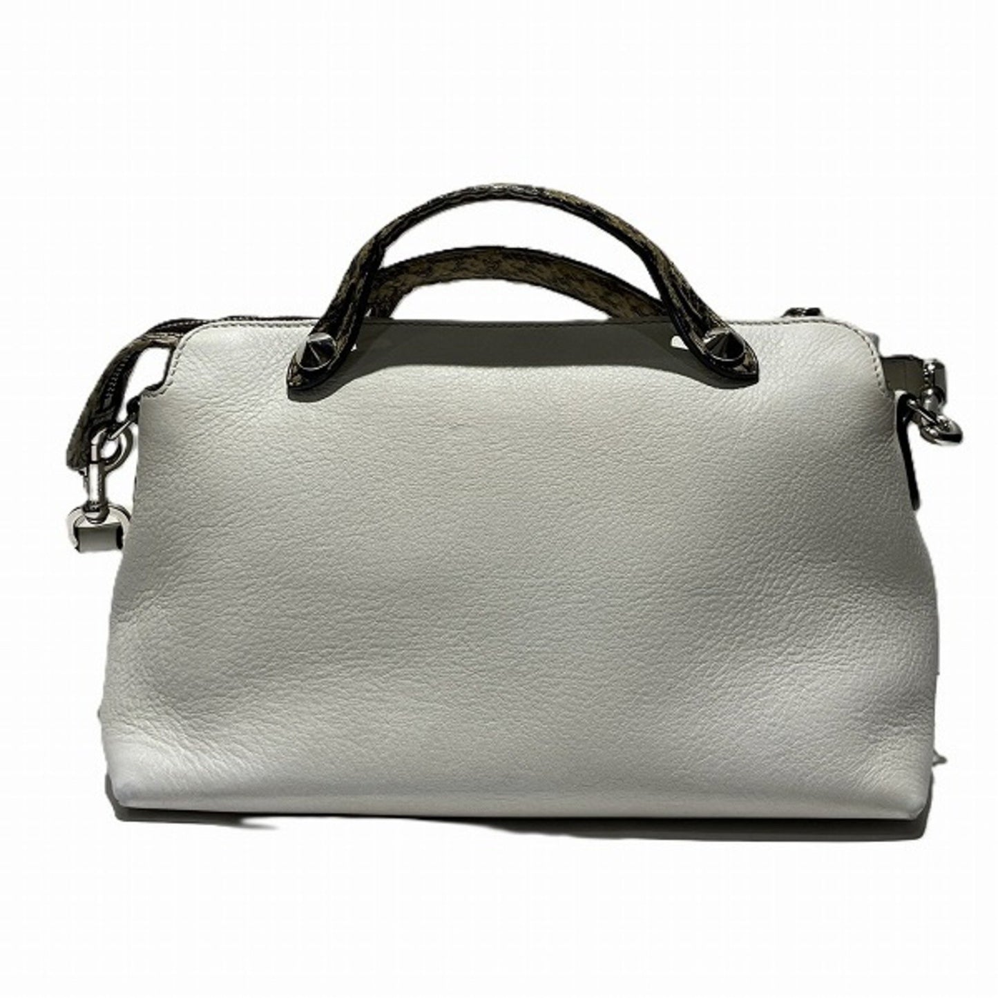 Fendi By The Way, White, Leather, handbag