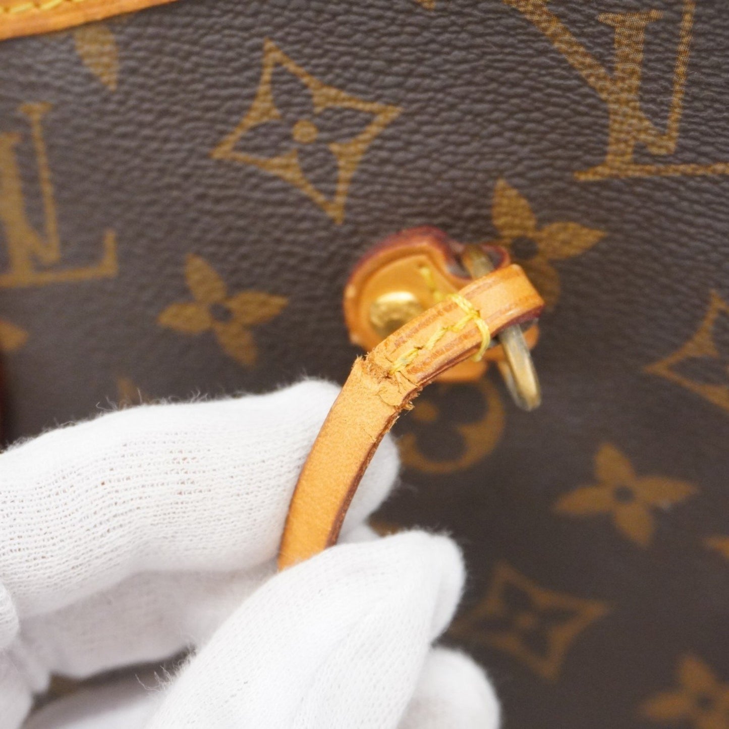 Louis Vuitton Neverfull MM, Brown, Canvas, tote
