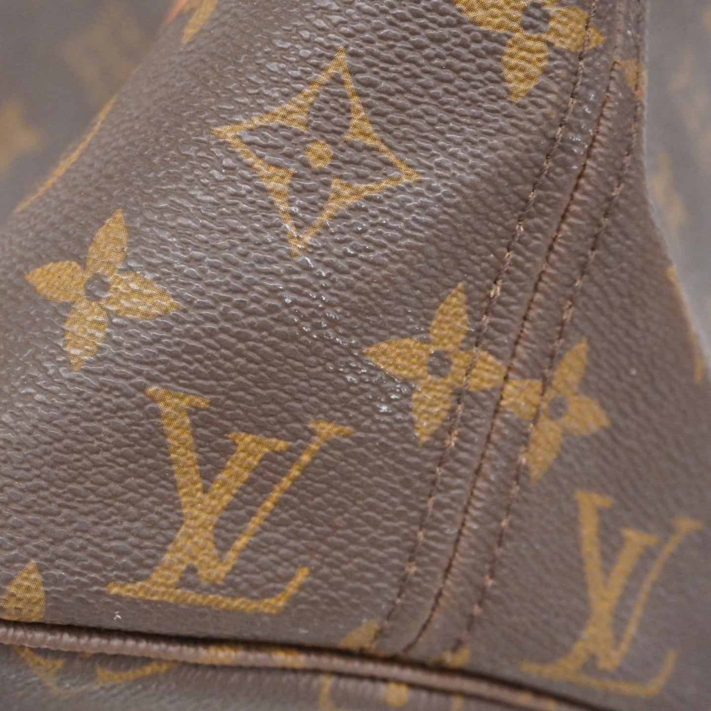 Louis Vuitton Neverfull MM, Brown, Canvas, tote