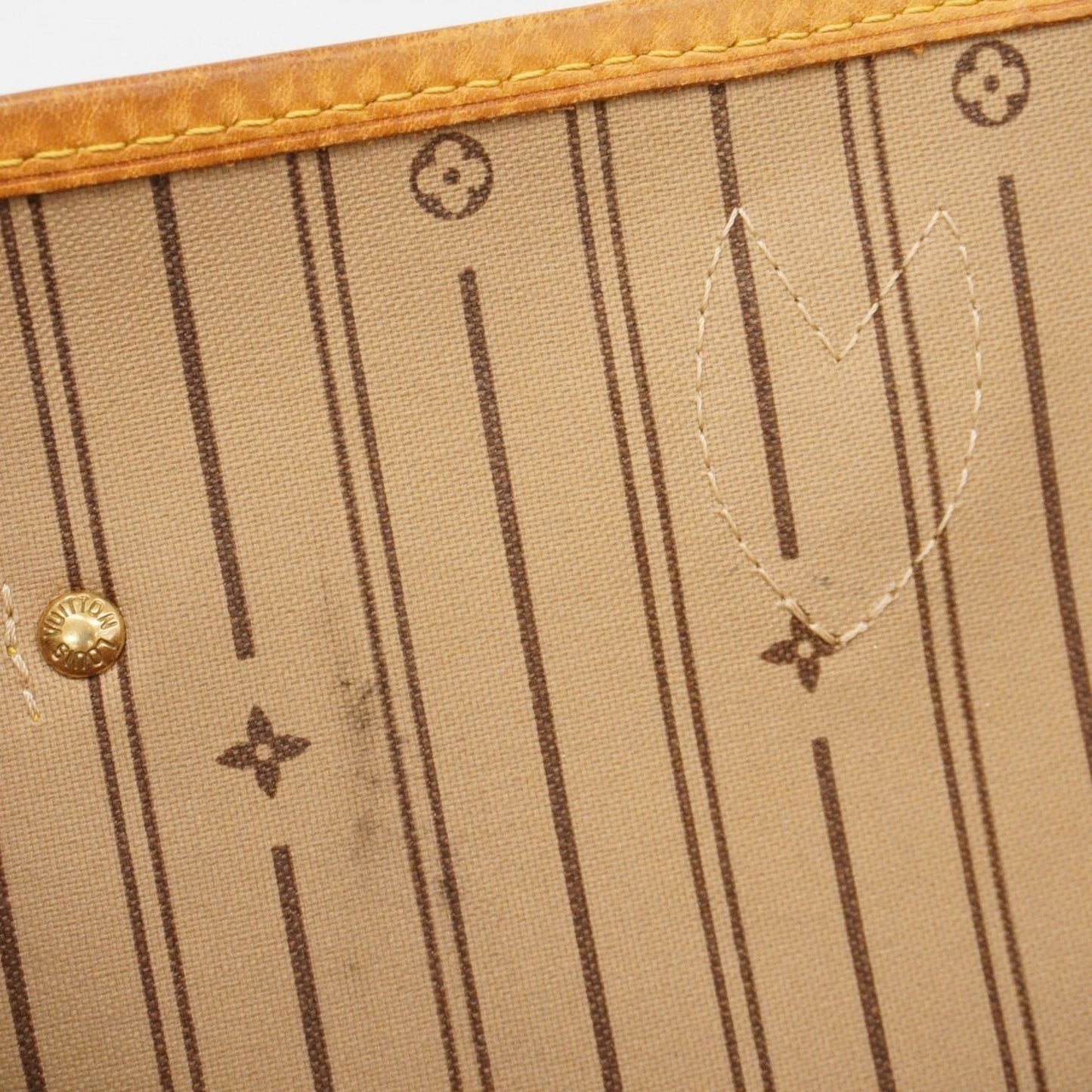Louis Vuitton Neverfull MM, Brown, Canvas, tote