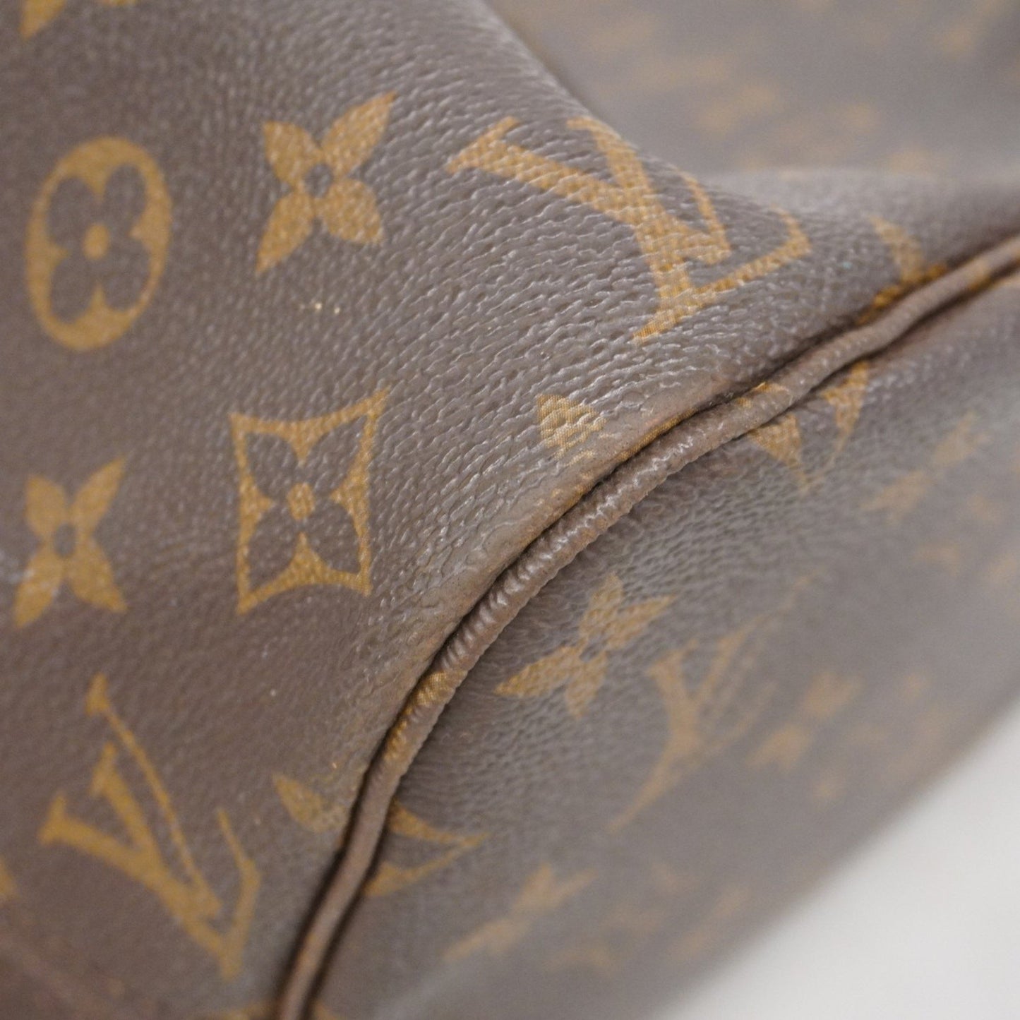 Louis Vuitton Neverfull MM, Brown, Canvas, tote