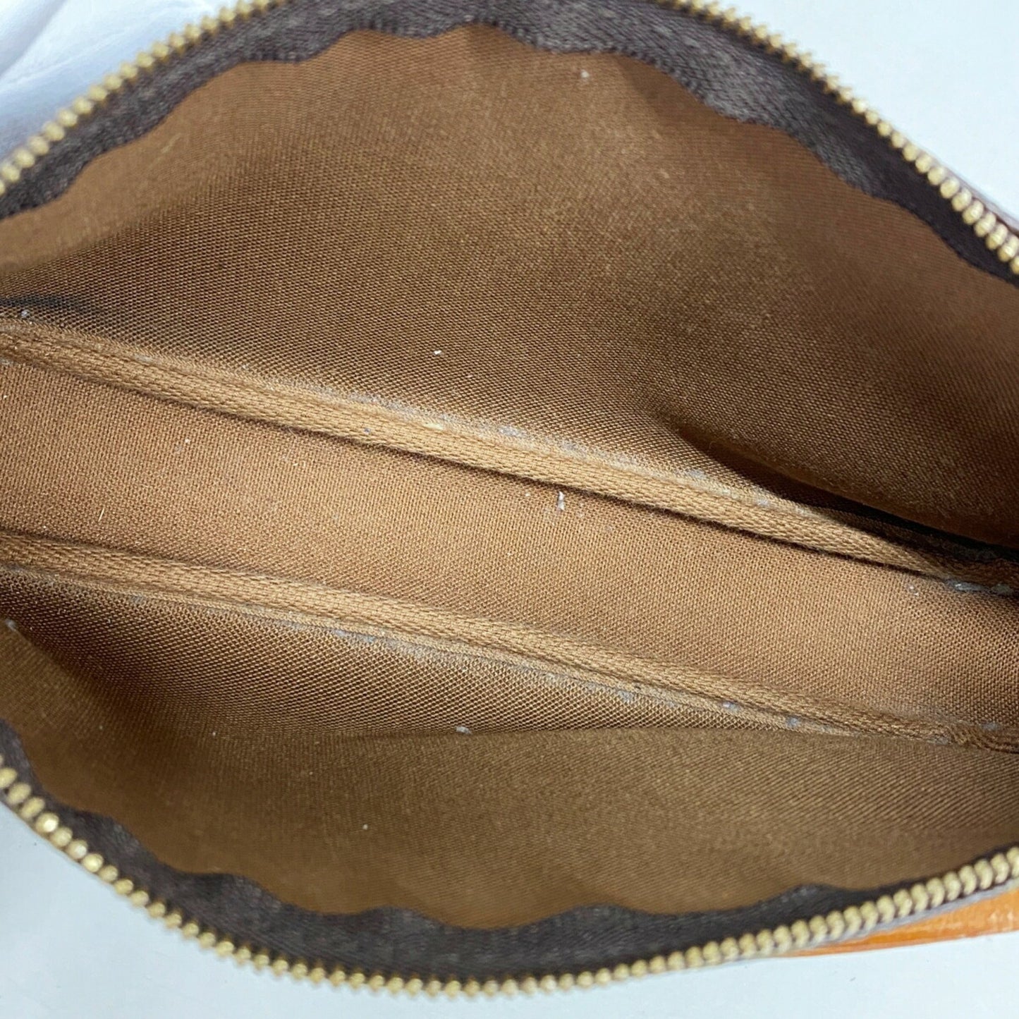 Louis Vuitton Pochette Accessoire, Brown, Canvas, clutch
