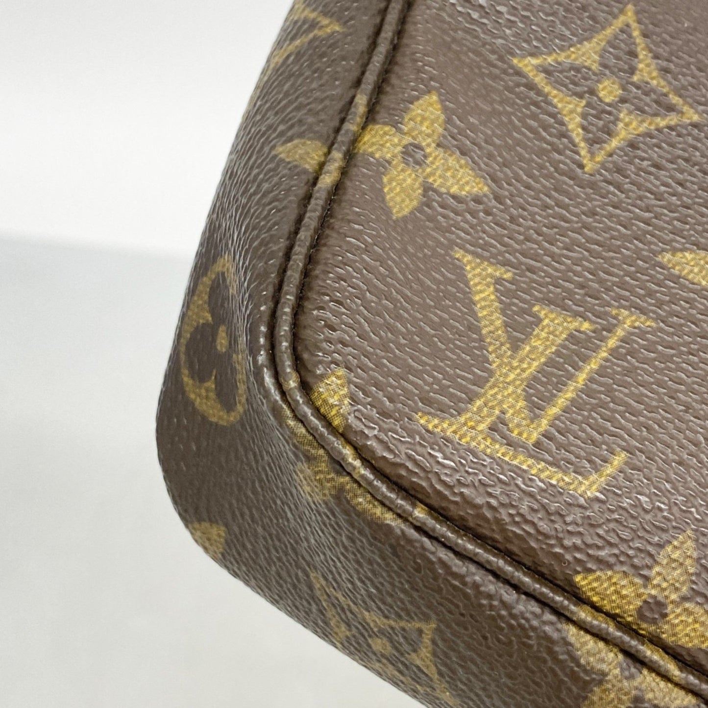 Louis Vuitton Pochette Accessoire, Brown, Canvas, clutch
