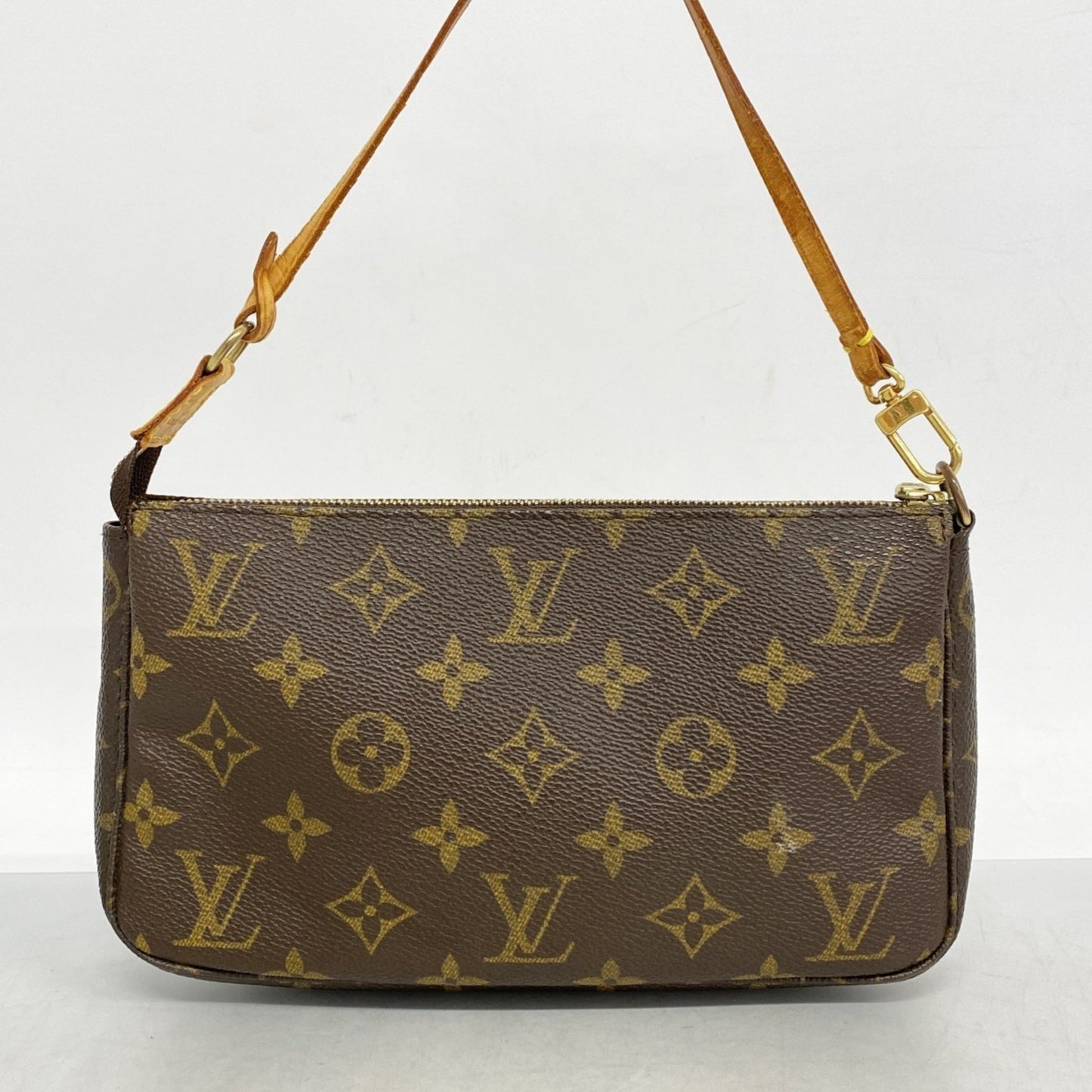 Louis Vuitton Pochette Accessoire, Brown, Canvas, clutch