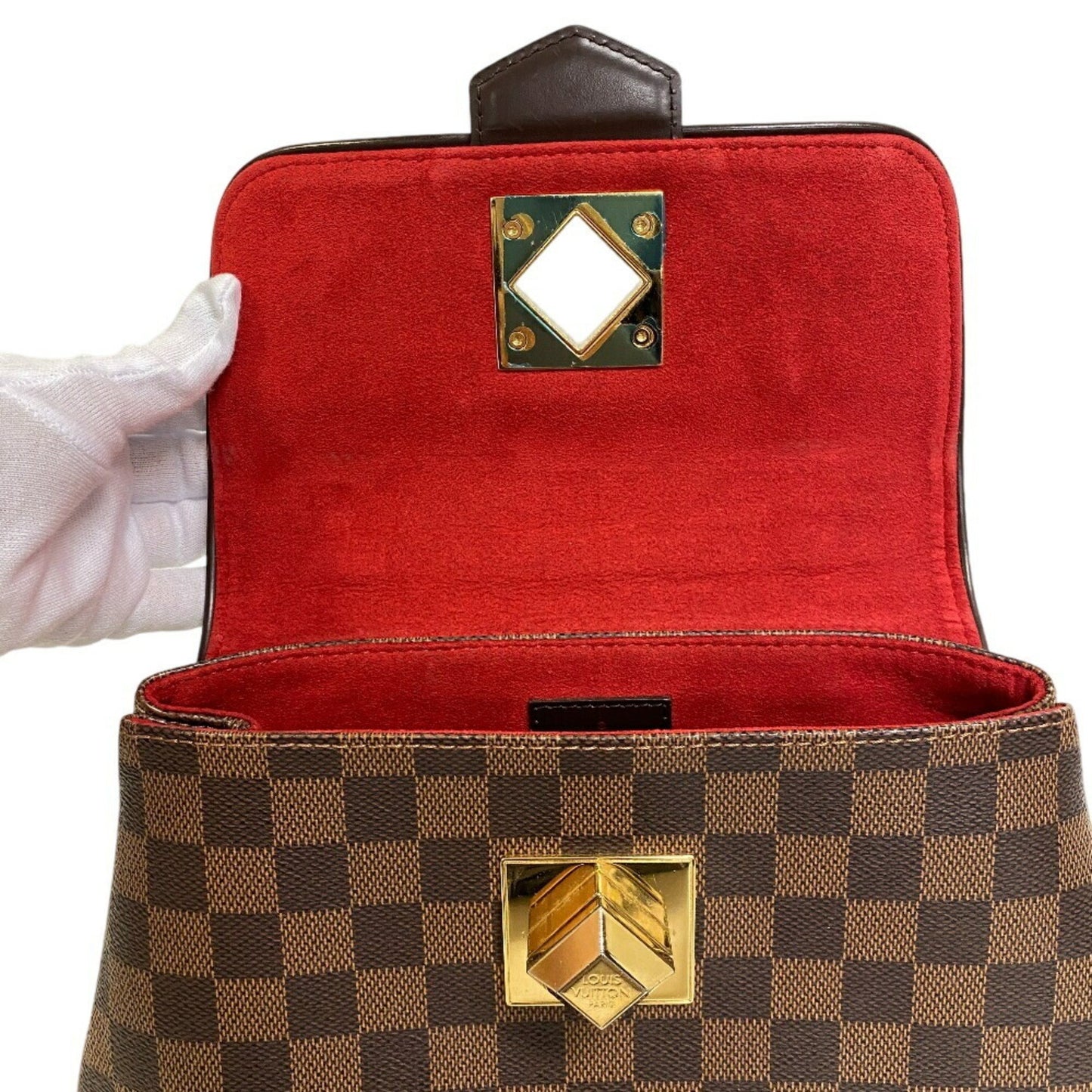 Louis Vuitton Bergamo, Brown, Canvas, handbag