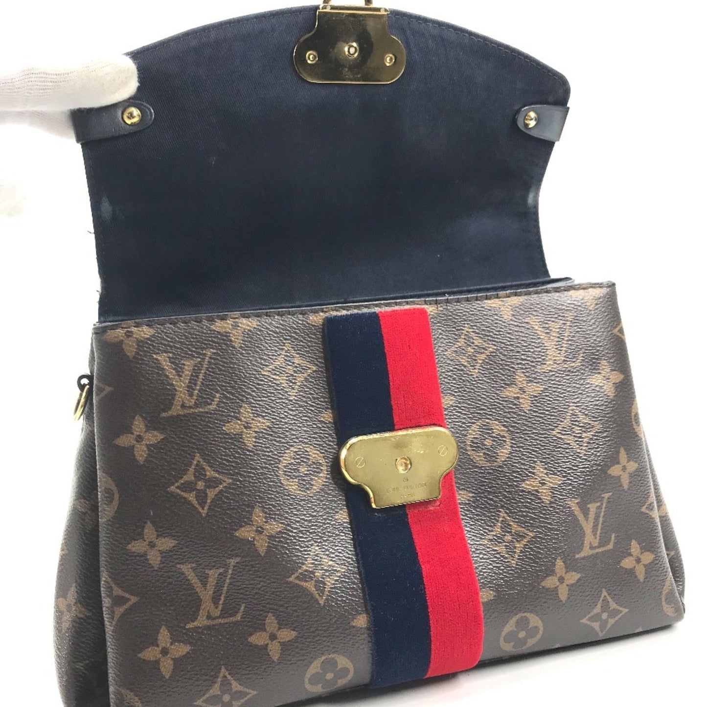 Louis Vuitton Georges, Brown, Canvas, shoulder
