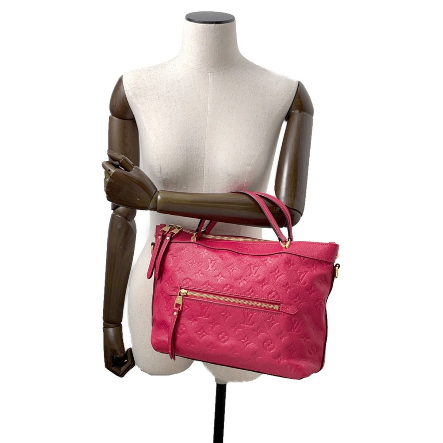 Louis Vuitton Bastille, Red, Canvas, handbag