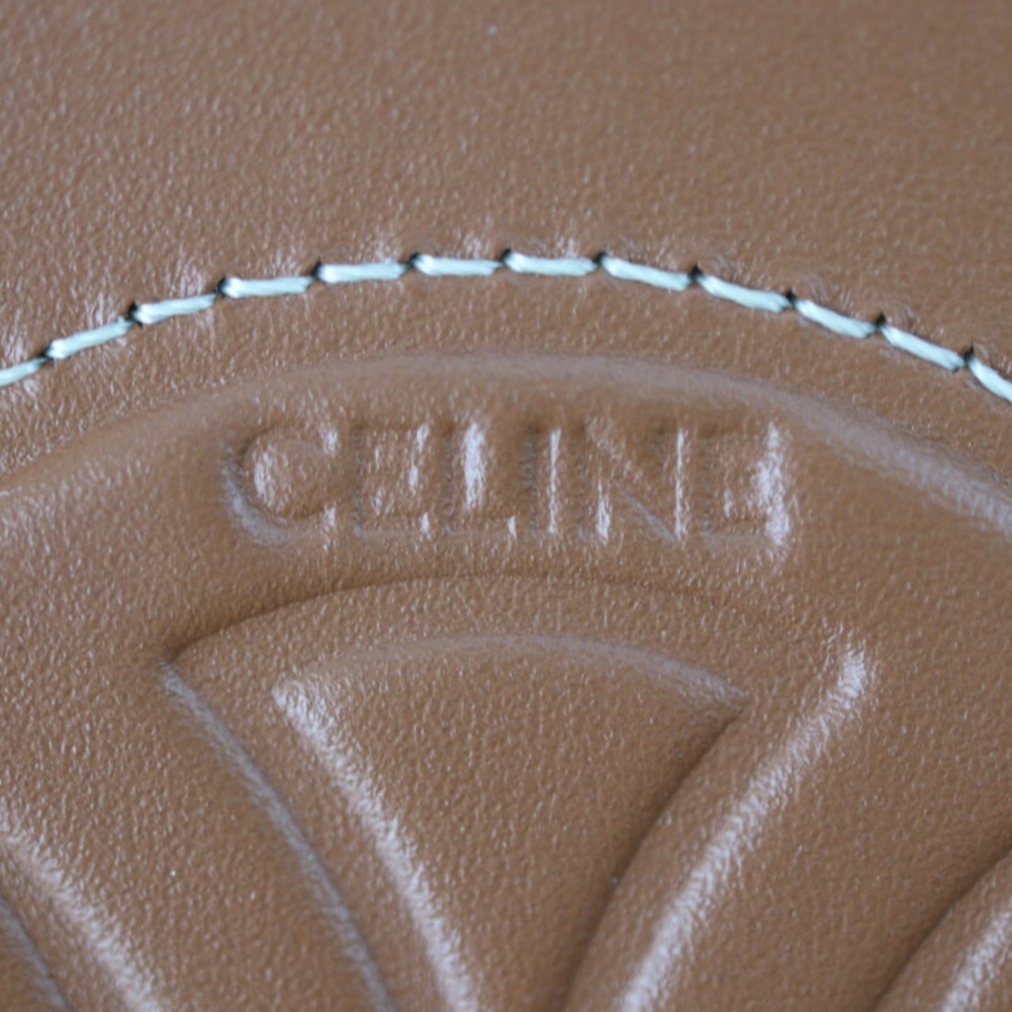 Céline Triomphe, Brown, Leather, shoulder