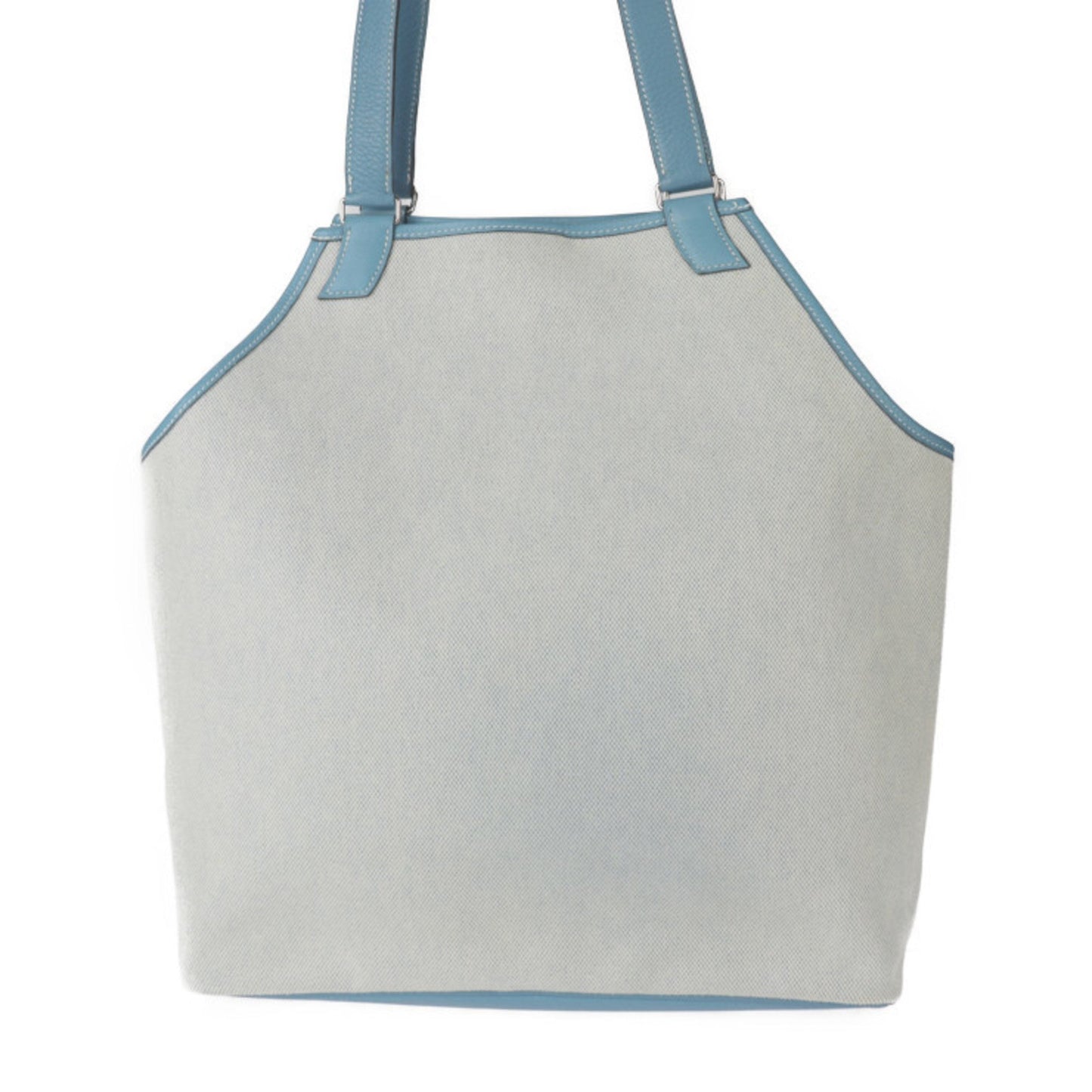 Hermès Jardinier, GRAY, "CANVAS, LEATHER", tote