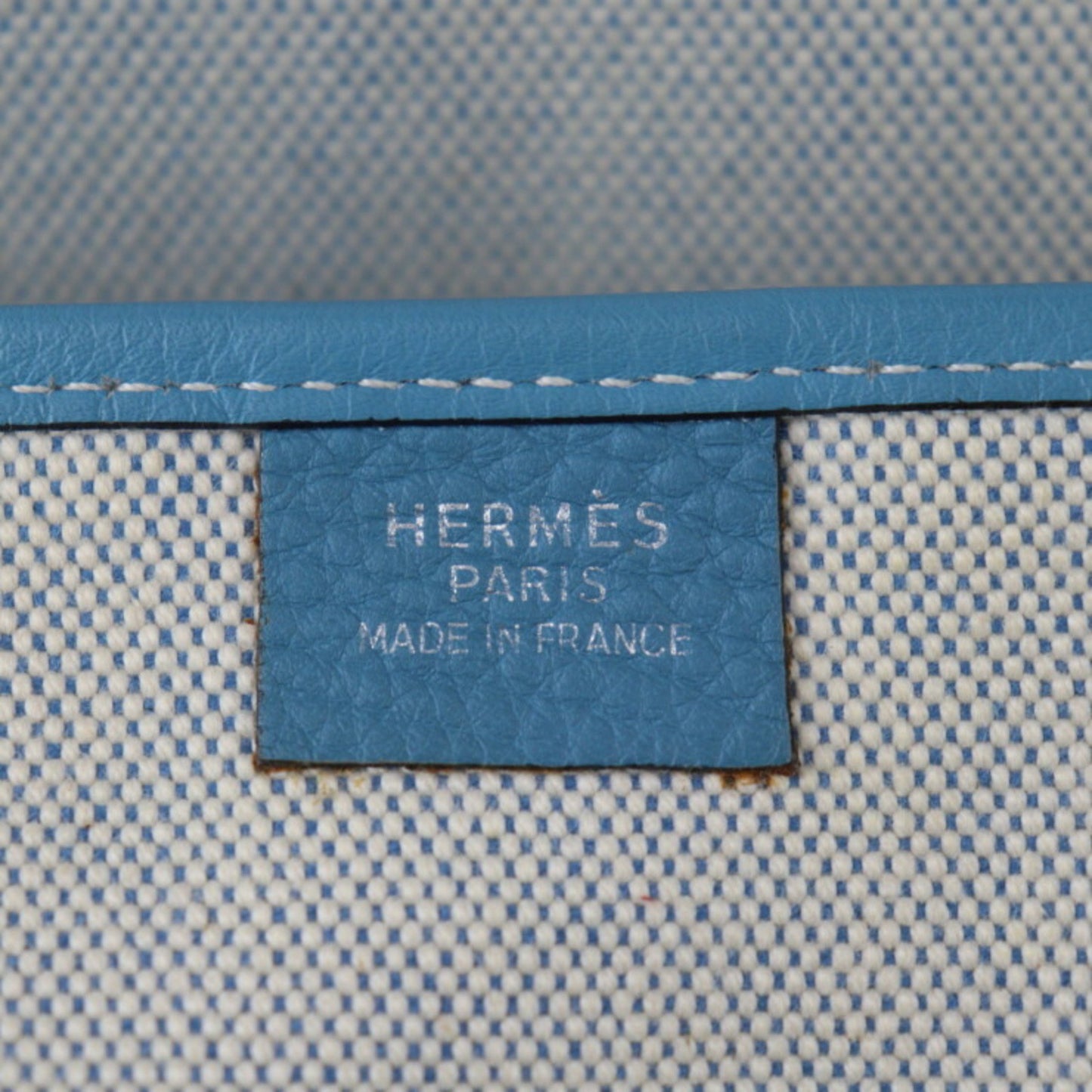 Hermès Jardinier, GRAY, "CANVAS, LEATHER", tote