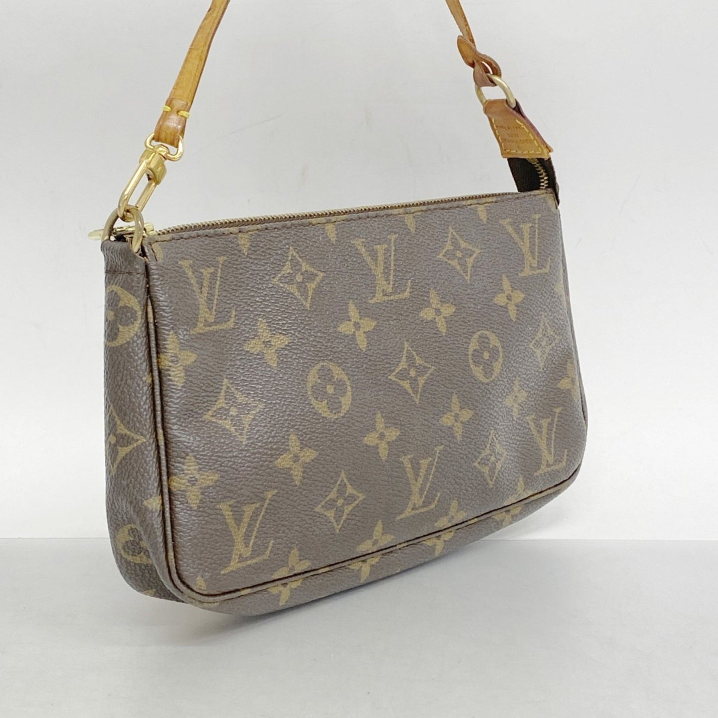 Louis Vuitton Pochette Accessoire, Brown, Canvas, clutch