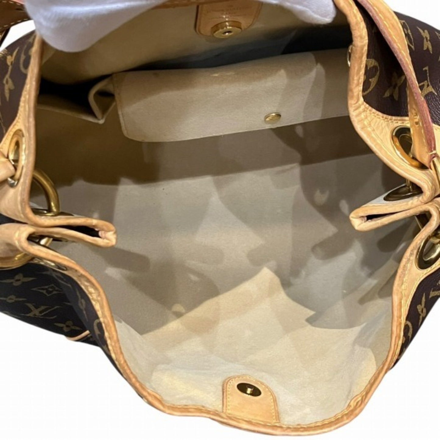 Louis Vuitton Galliera, Brown, Canvas, shoulder