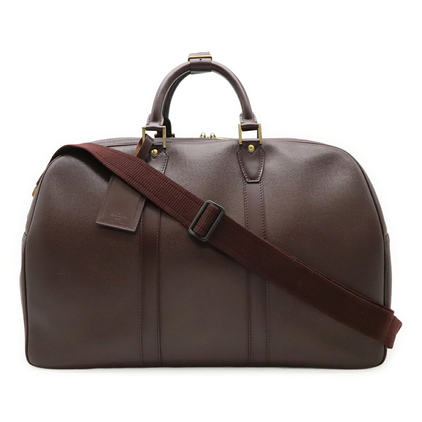 Louis Vuitton Kendall Handbag Taiga Leather, BROWN, LEATHER, Travel bag