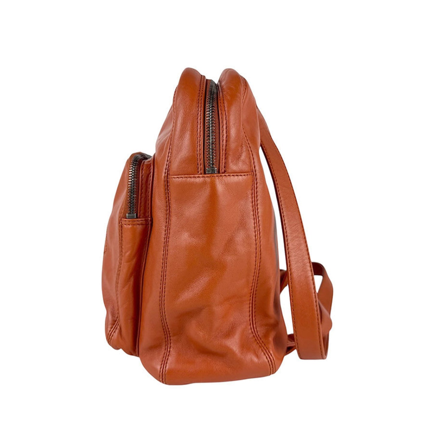 Chanel -, Orange, Leather, backpack