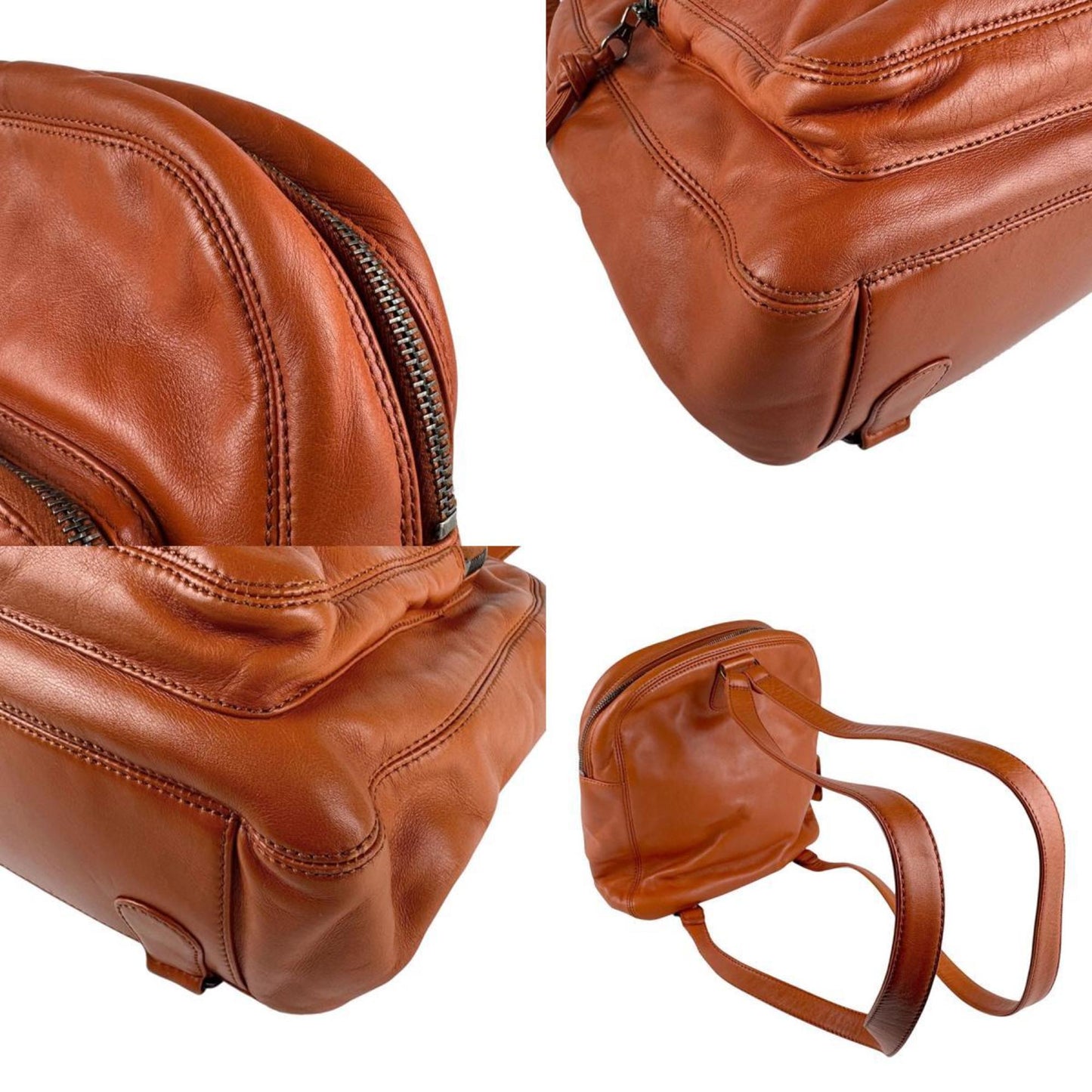 Chanel -, Orange, Leather, backpack