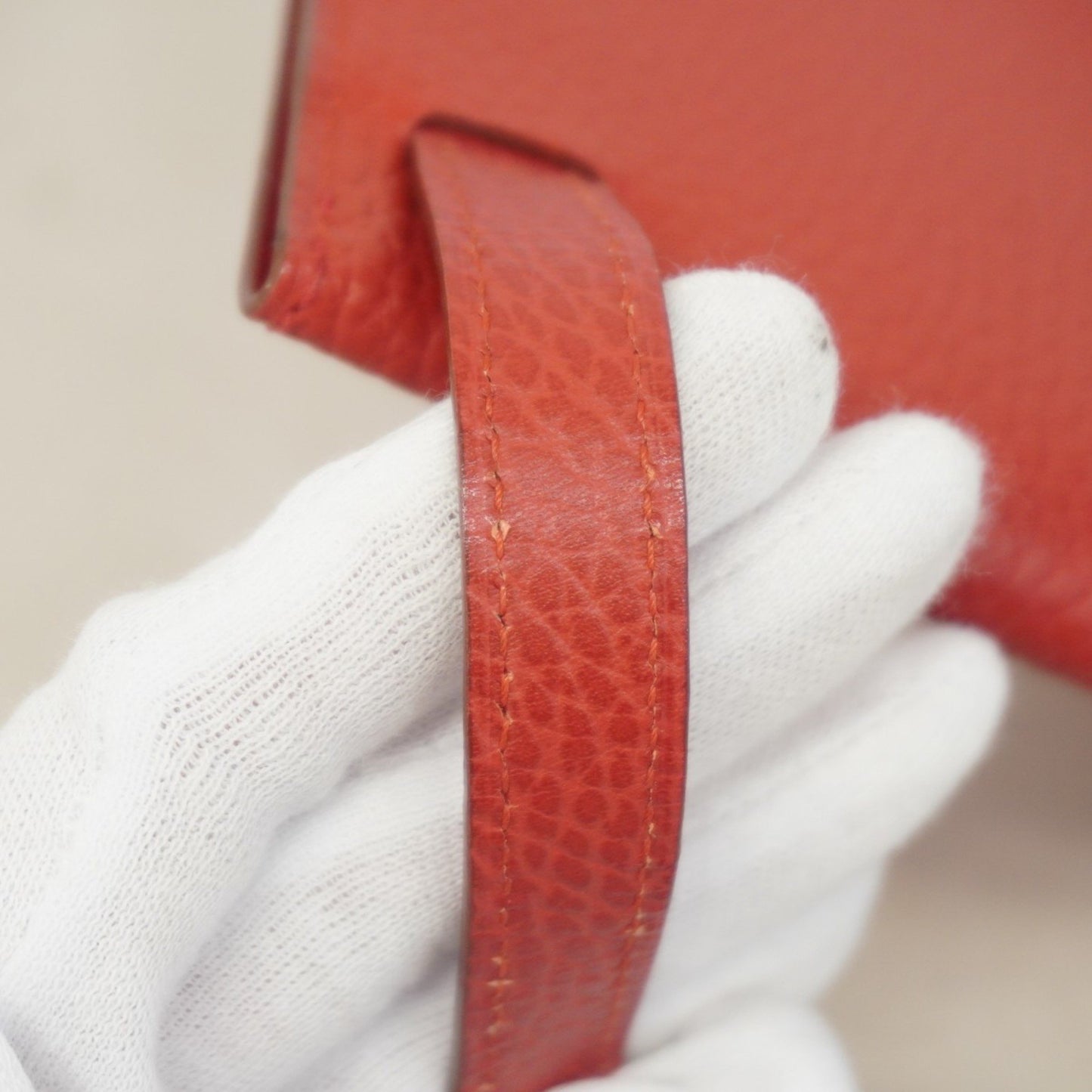Hermès Amelie, Red, Leather, shoulder