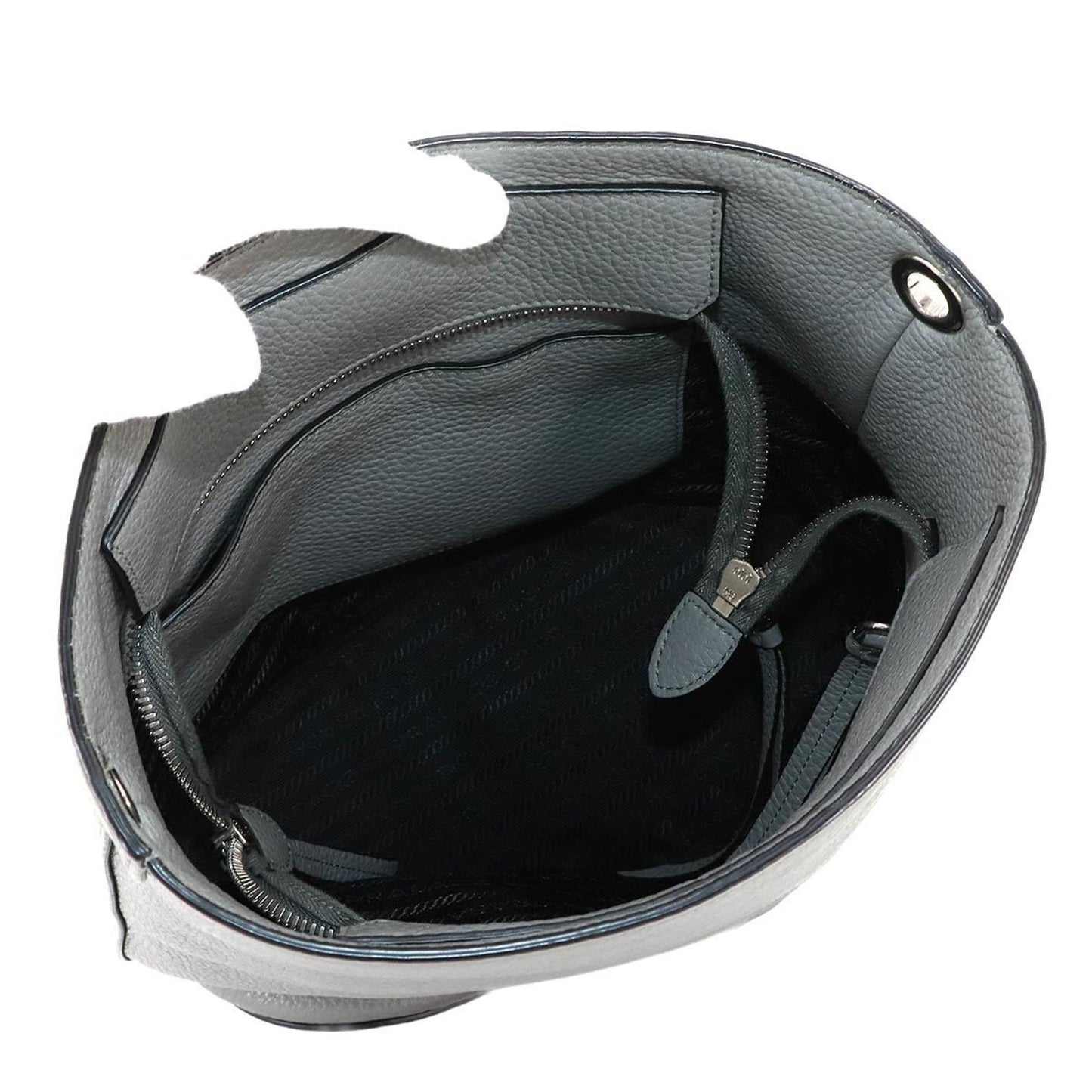 Prada Vitello, Grey, Leather, shoulder