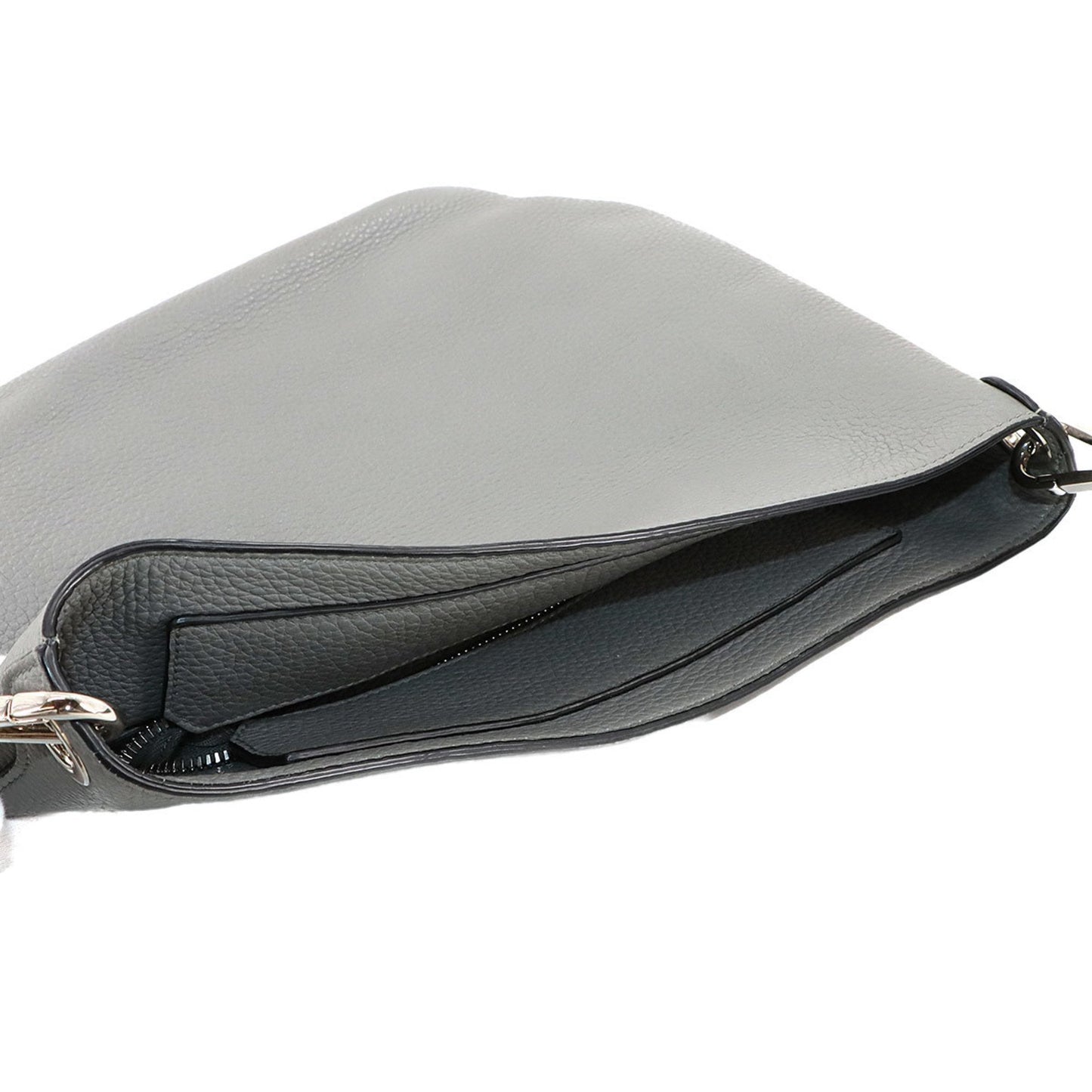Prada Vitello, Grey, Leather, shoulder