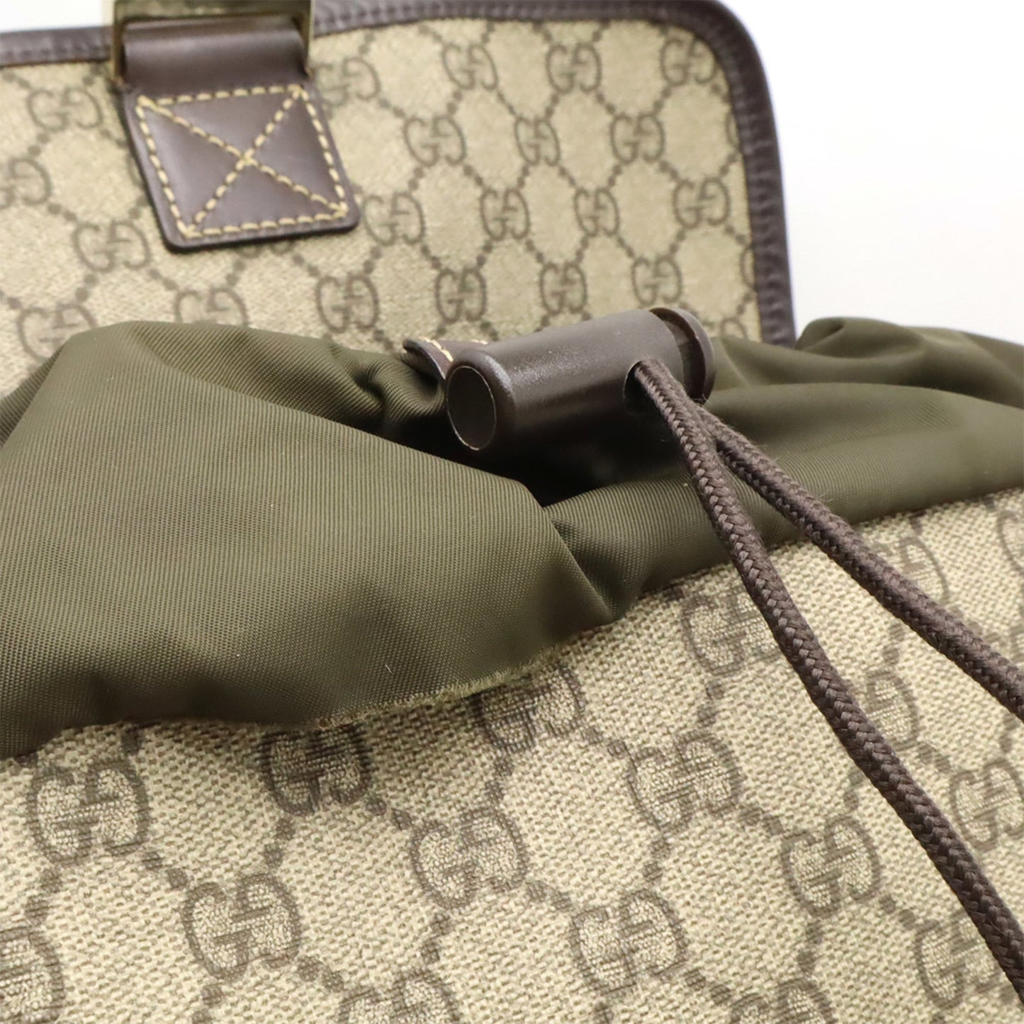 Gucci GG Supreme, Beige, Canvas, backpack