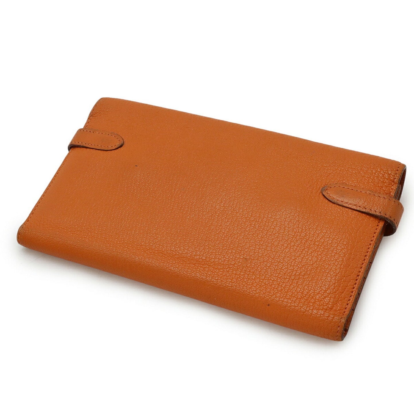 Hermès Kelly, Orange, Leather, wallet