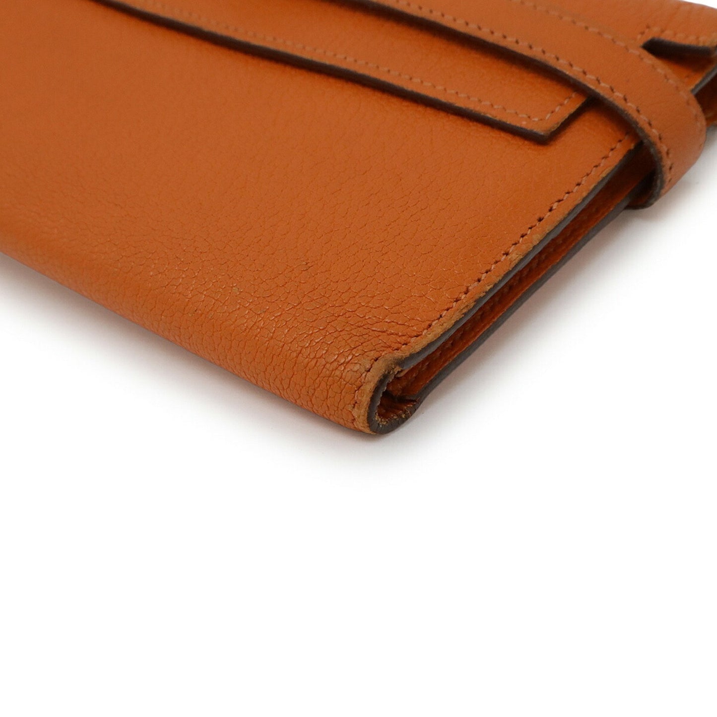 Hermès Kelly, Orange, Leather, wallet