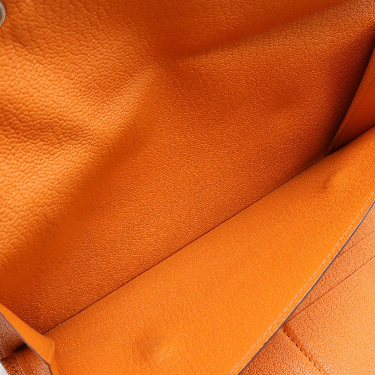 Hermès Kelly, Orange, Leather, wallet