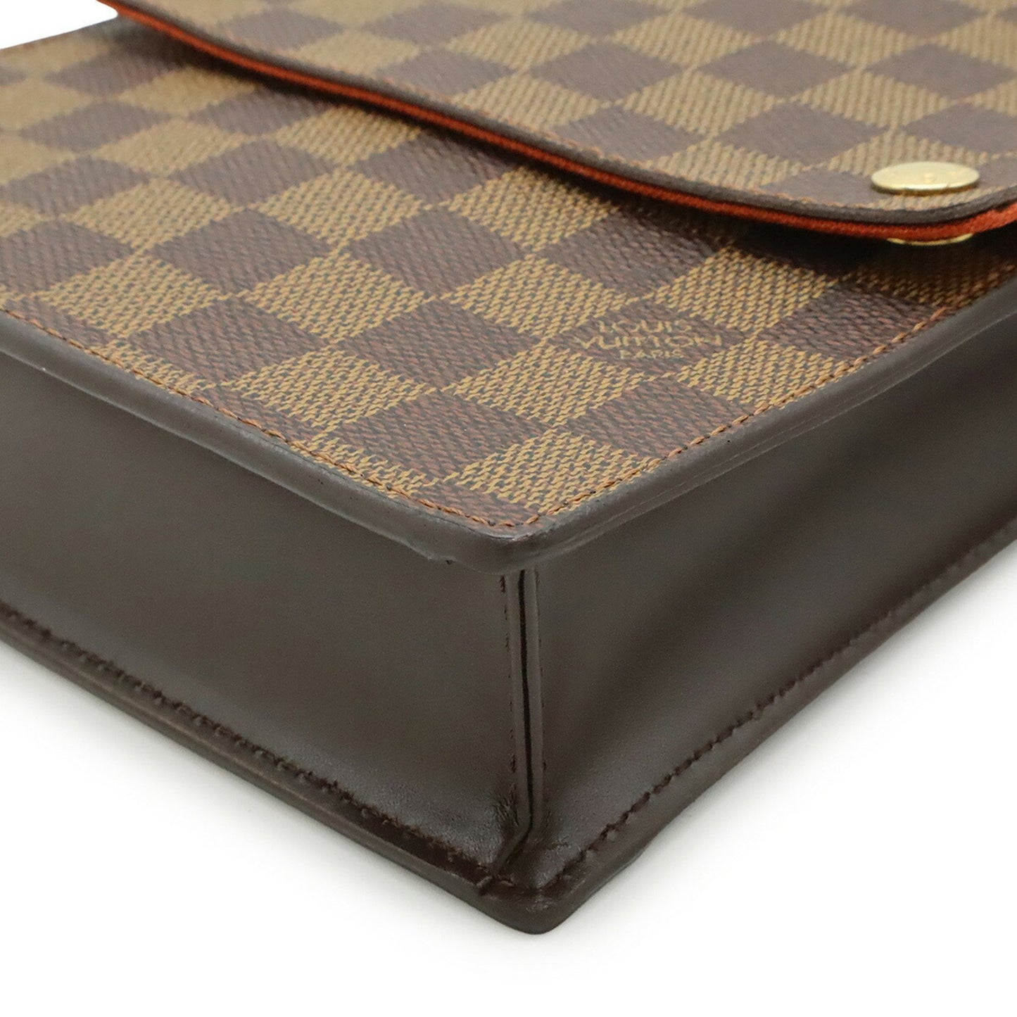 Louis Vuitton Portobello, Brown, Leather, shoulder