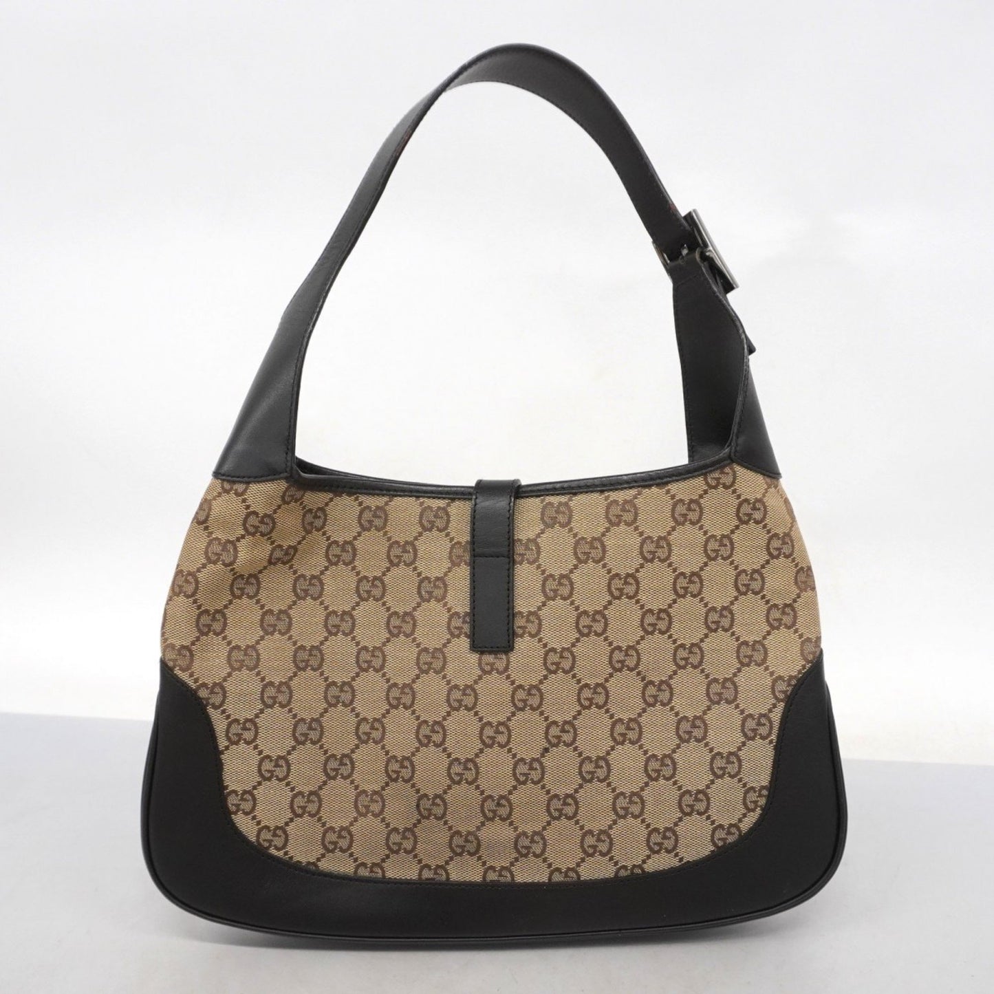 Gucci Jackie, "BEIGE, BROWN", "CANVAS, LEATHER", shoulder