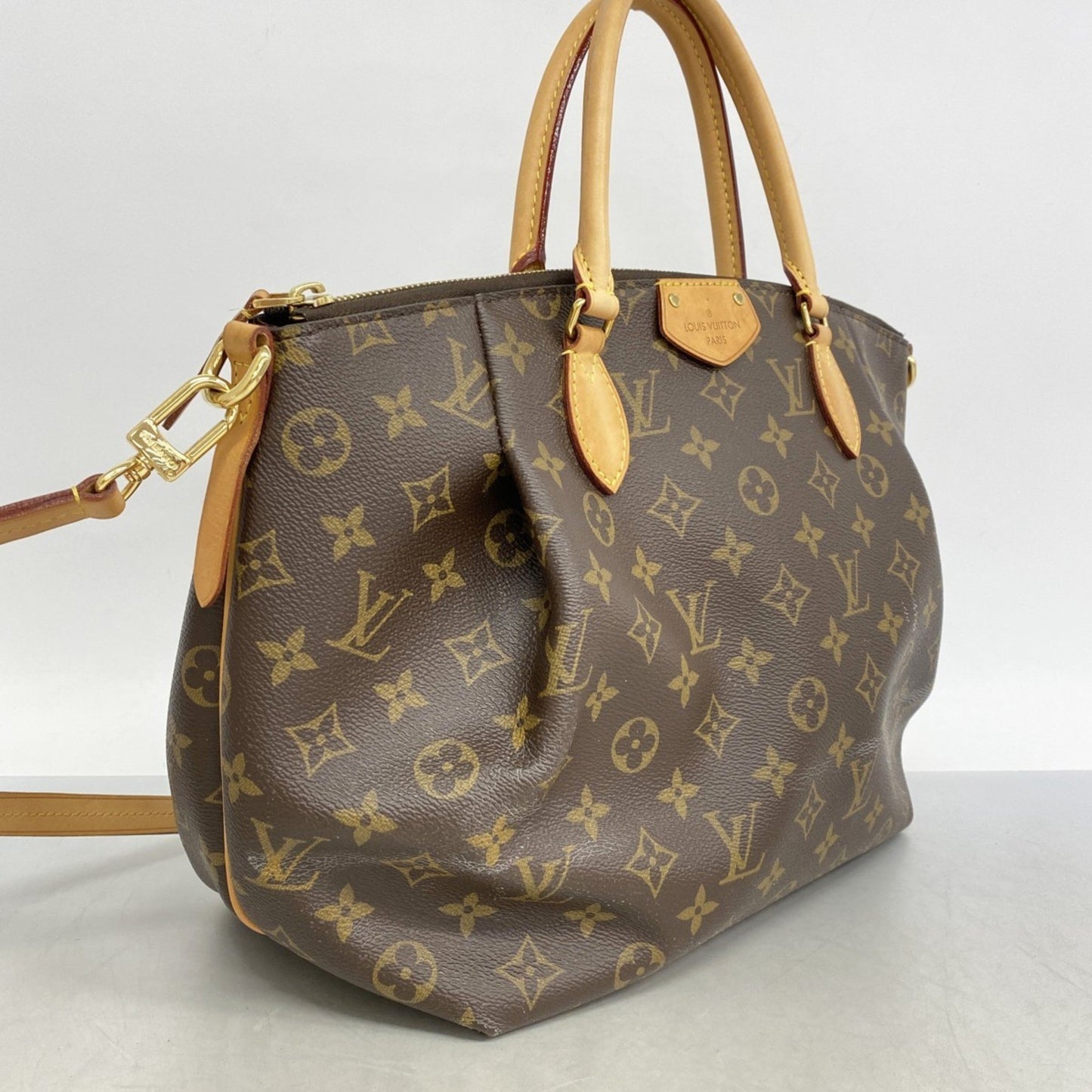 Louis Vuitton Turenne MM, Brown, Canvas, handbag
