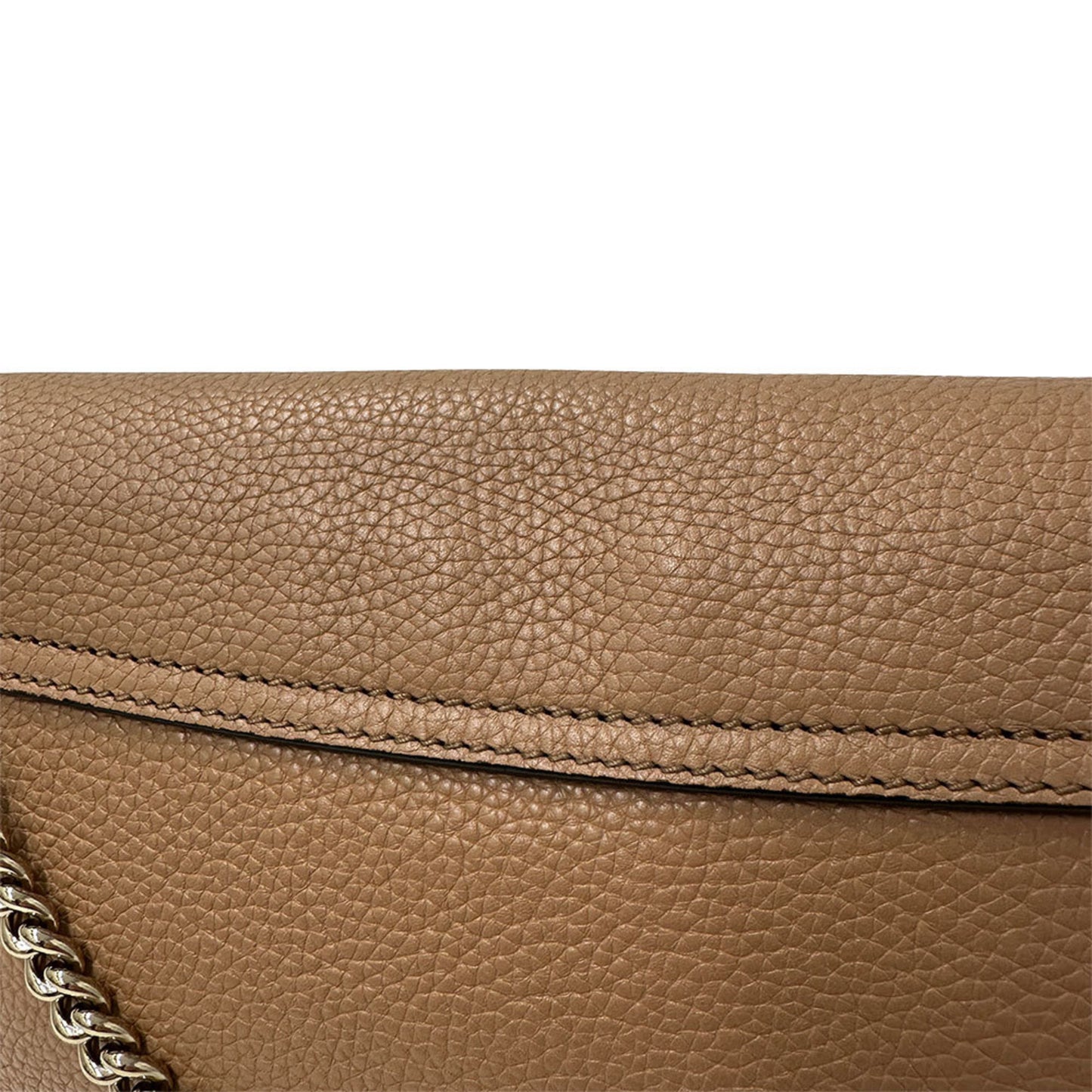 Gucci Interlocking G, Beige, Leather, shoulder