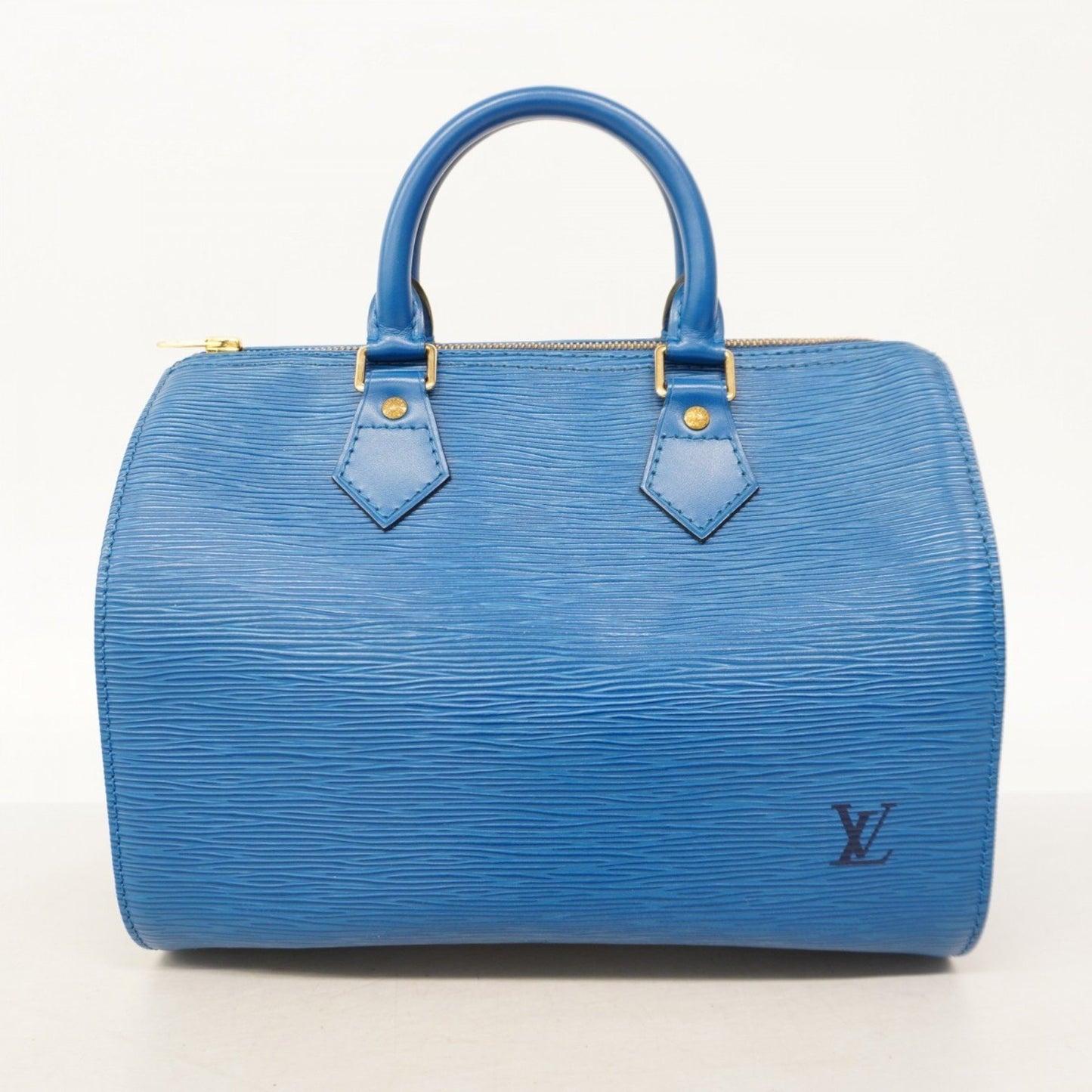 Louis Vuitton Speedy 25, Blue, Leather, handbag