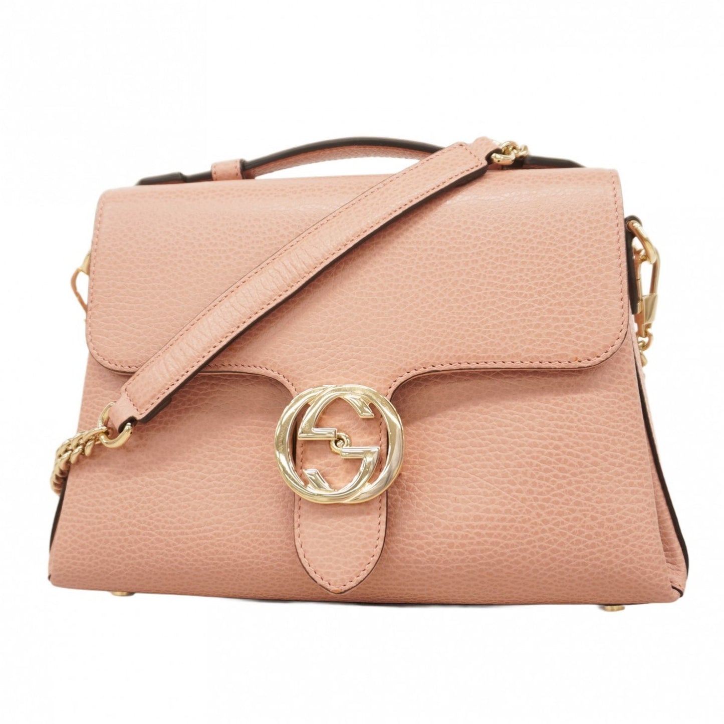 Gucci Interlocking G, Pink, Leather, shoulder