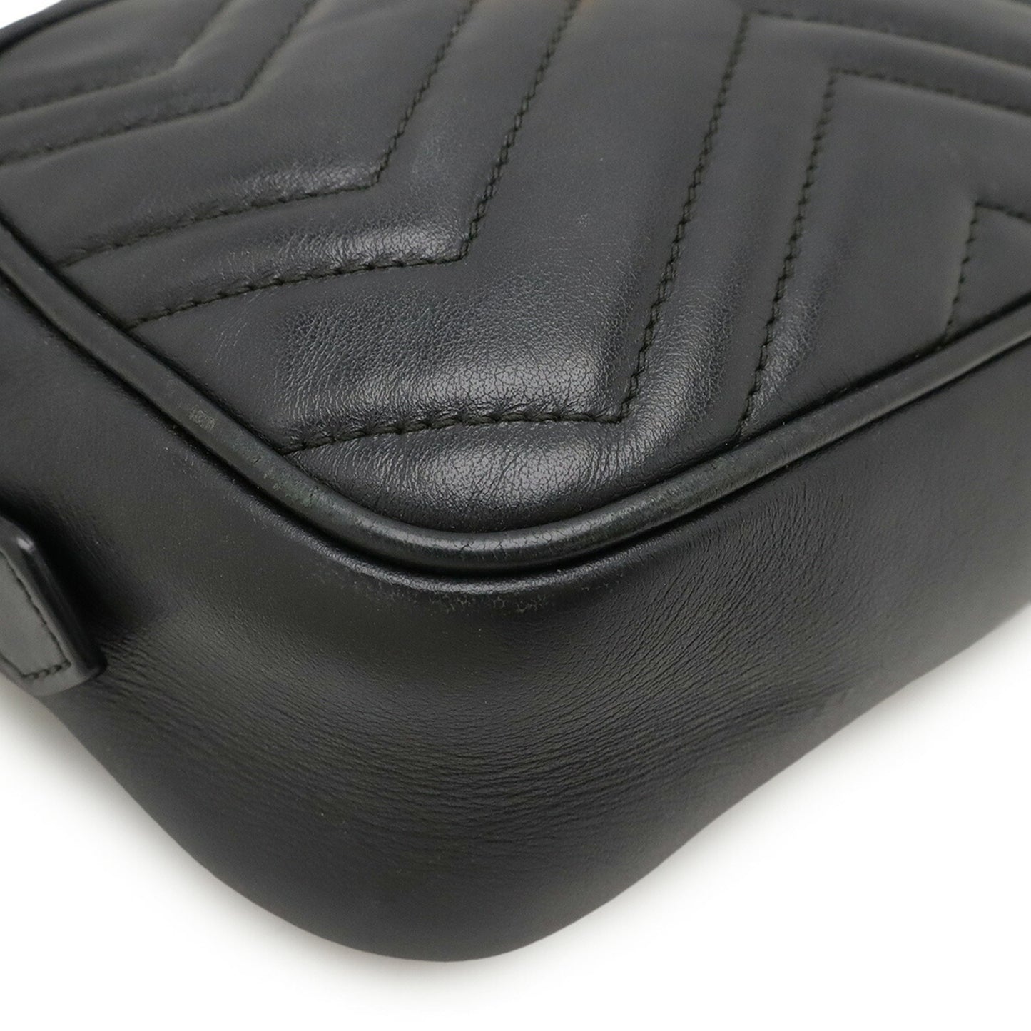 Gucci Marmont, Black, Leather, shoulder