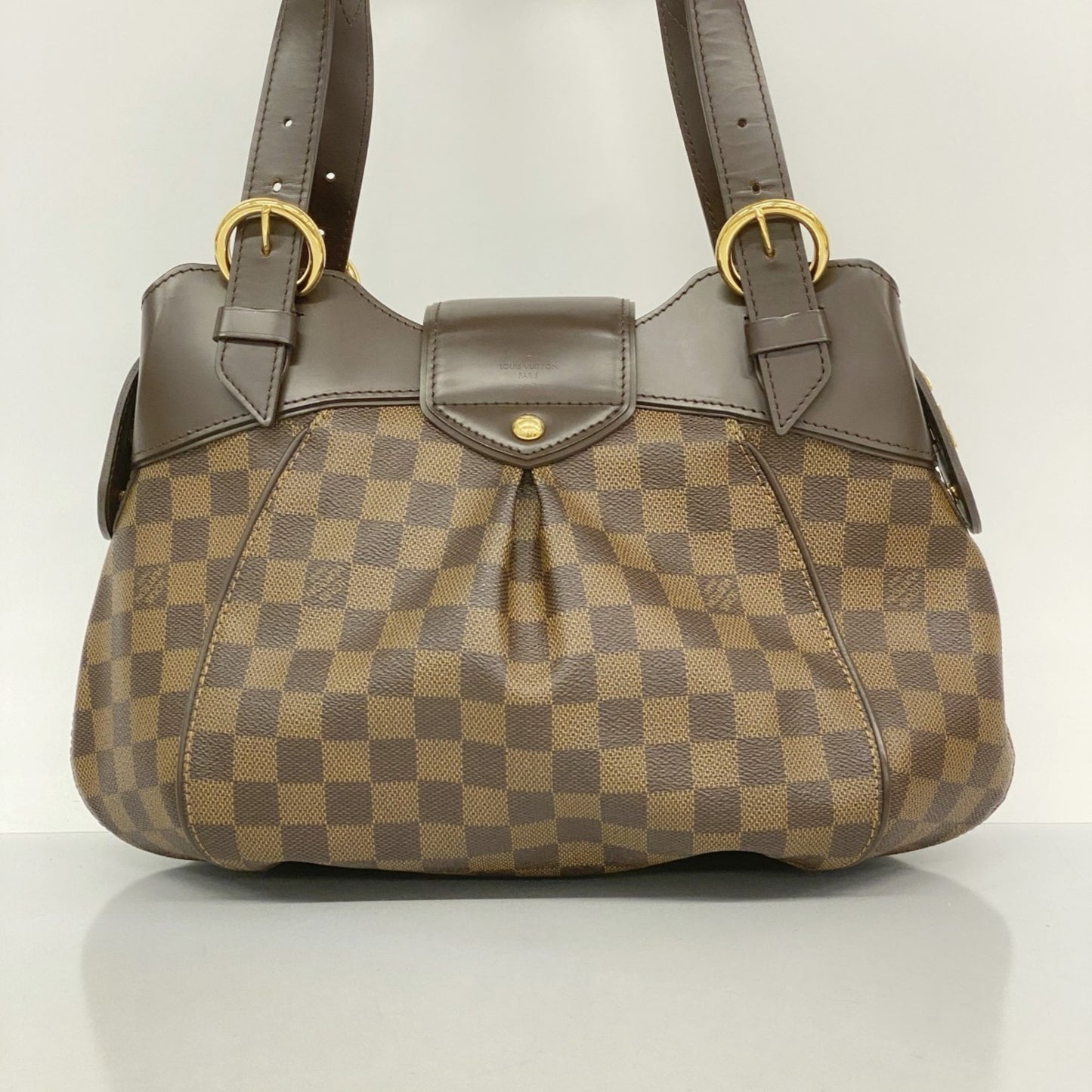 Louis Vuitton Sistina, Brown, Canvas, handbag
