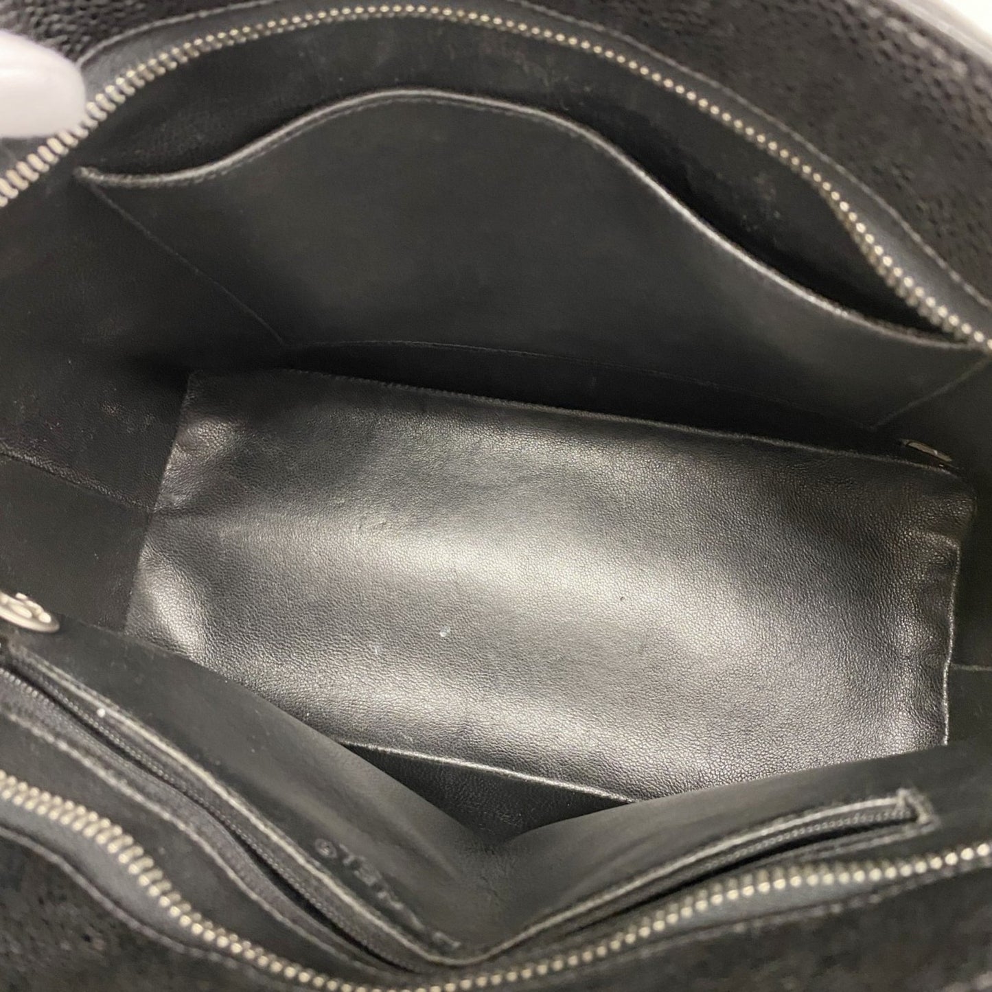 Chanel Coco Mark, Black, Leather, tote