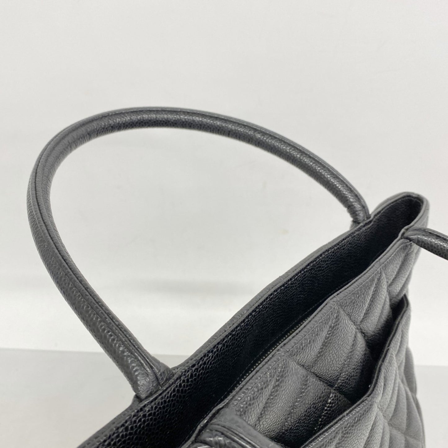 Chanel Coco Mark, Black, Leather, tote