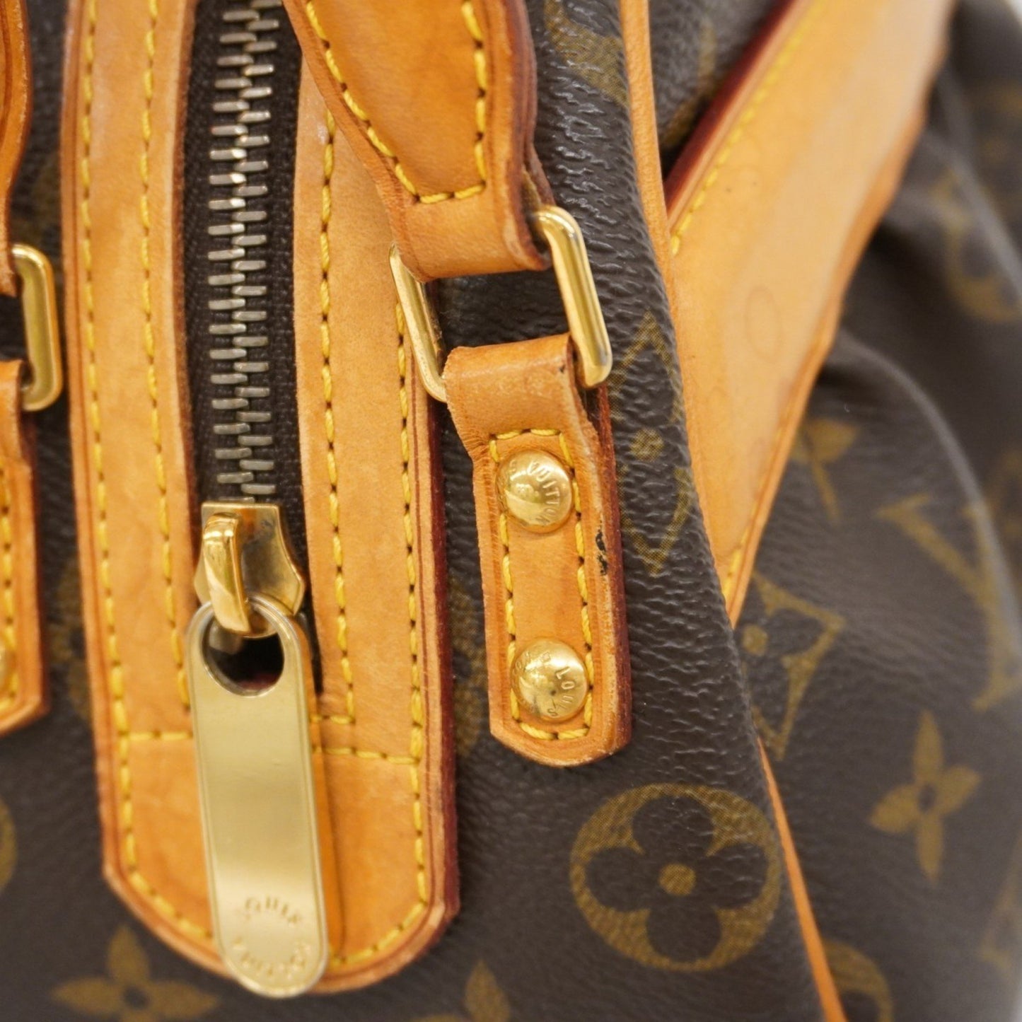 Louis Vuitton Clara, Brown, Canvas, handbag
