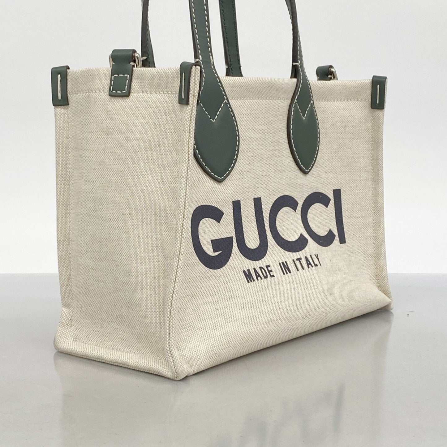 Gucci imprime, Beige, Canvas, tote
