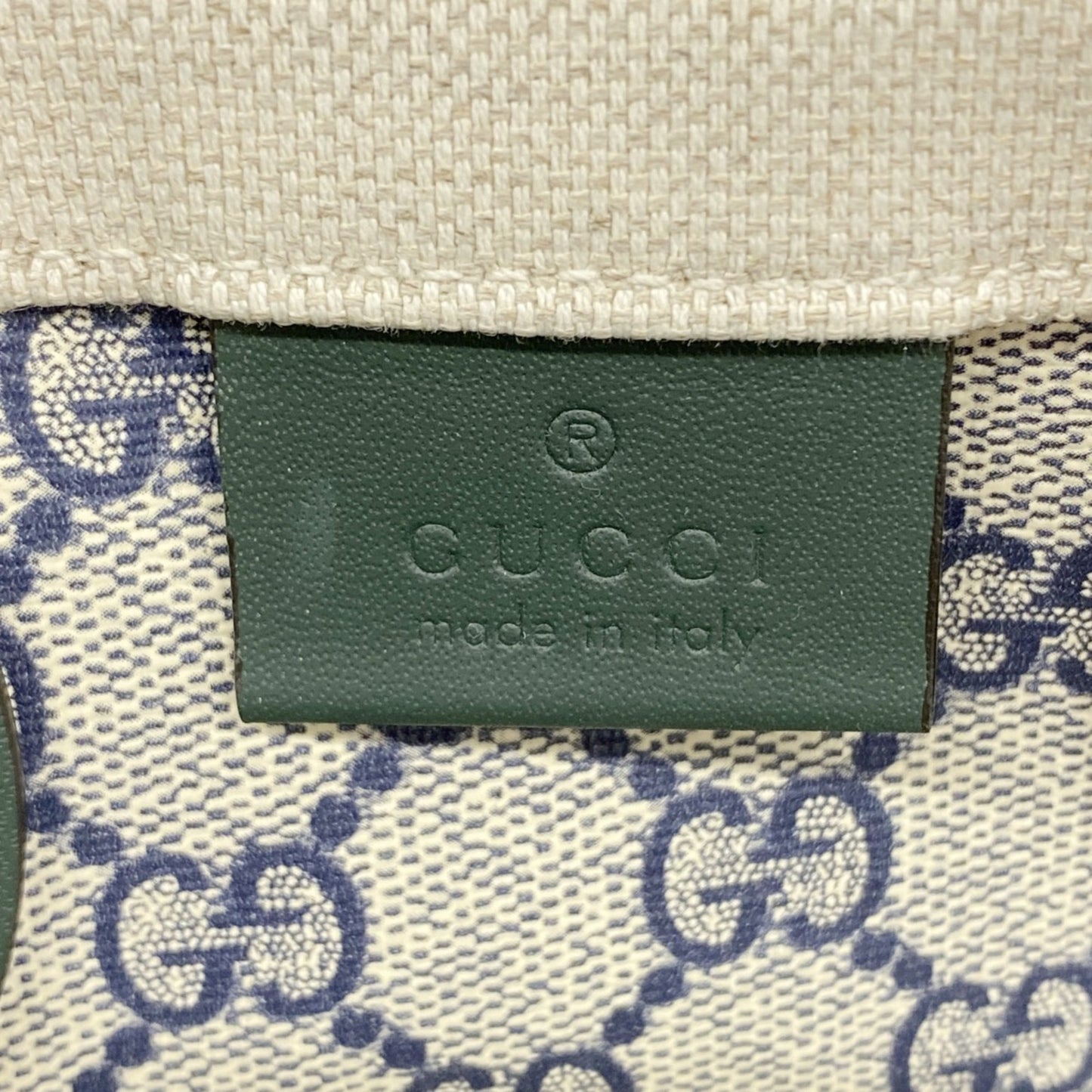 Gucci imprime, Beige, Canvas, tote
