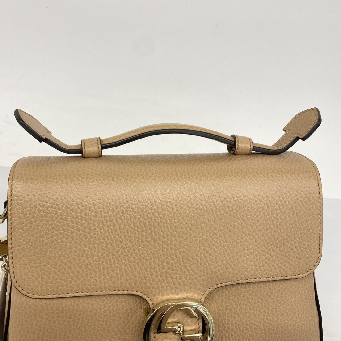 Gucci Interlocking G, Brown, Leather, handbag