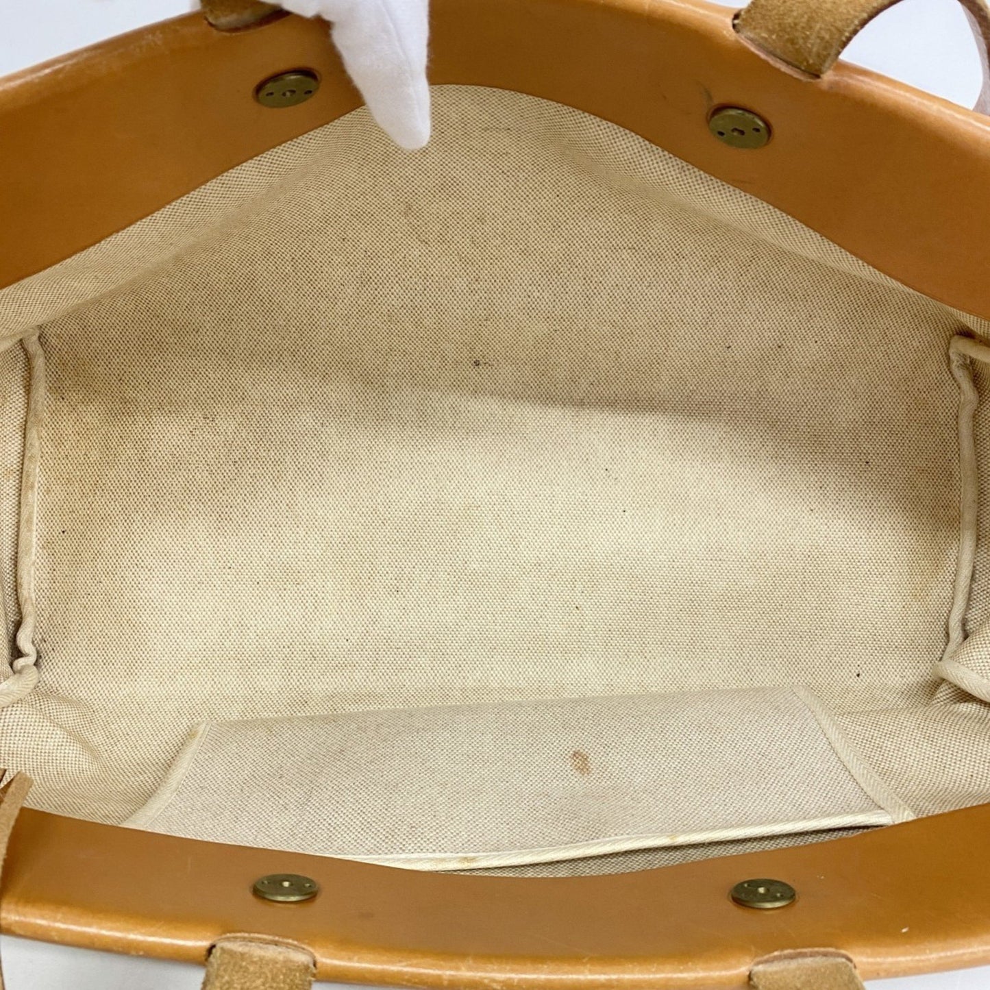 Hermès Herbag, Beige, Canvas, tote