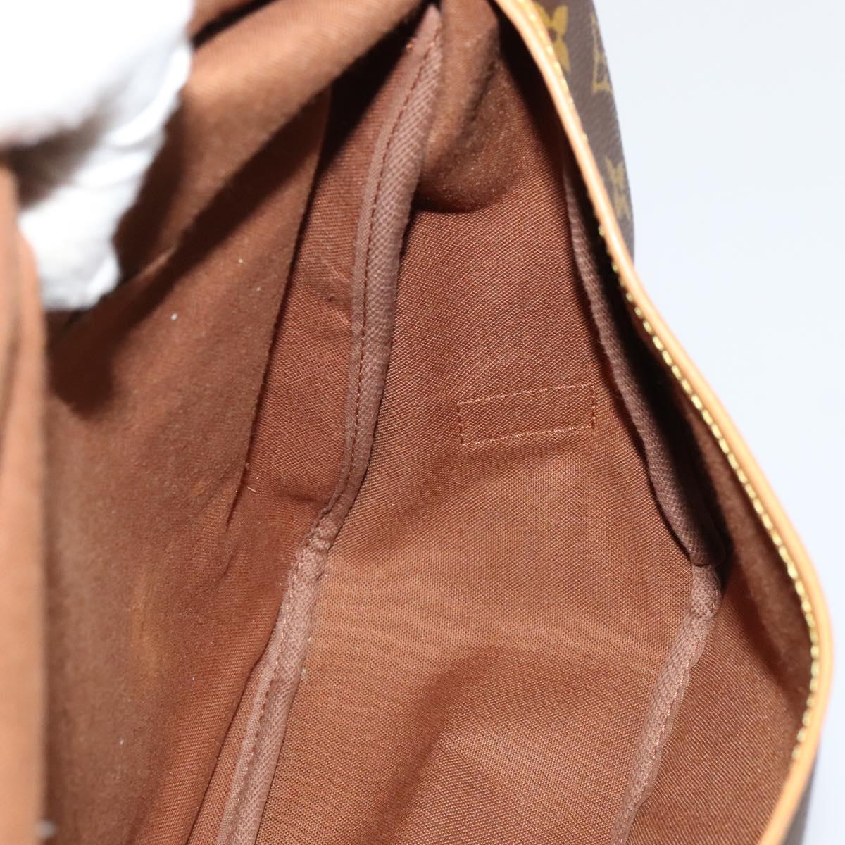 Louis Vuitton Saumur 35, Brown, Canvas, shoulder