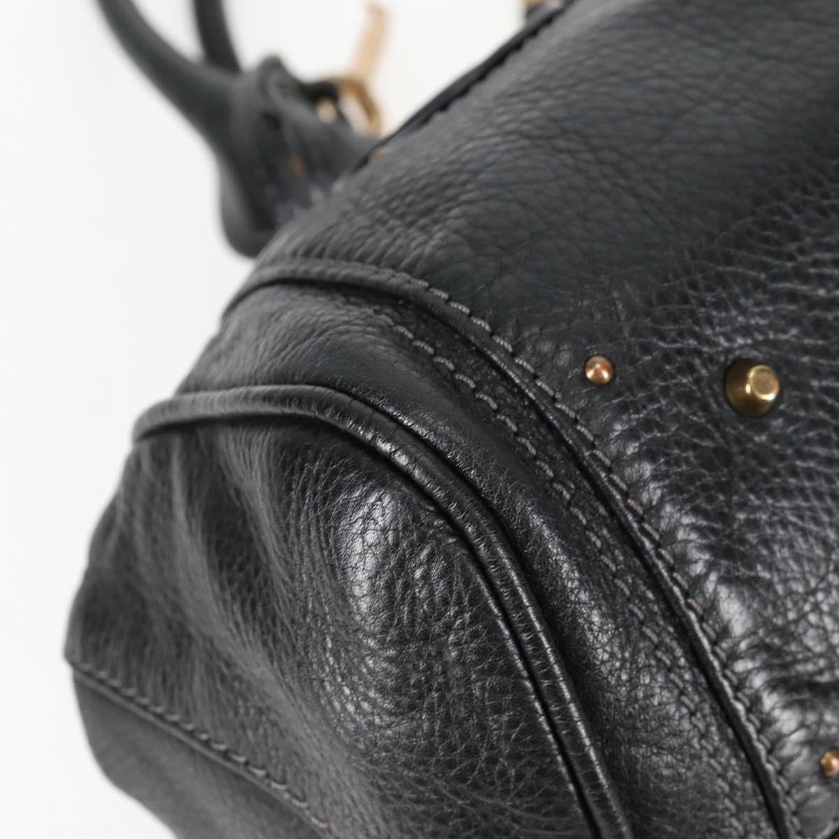 Chloé Paddington, Black, Leather, handbag